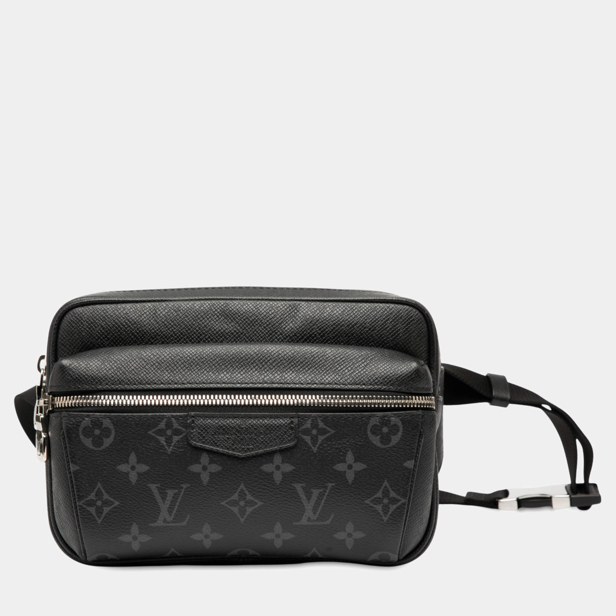 Pre Owned Louis Vuitton Black Monogram Taigarama Outdoor Bumbag