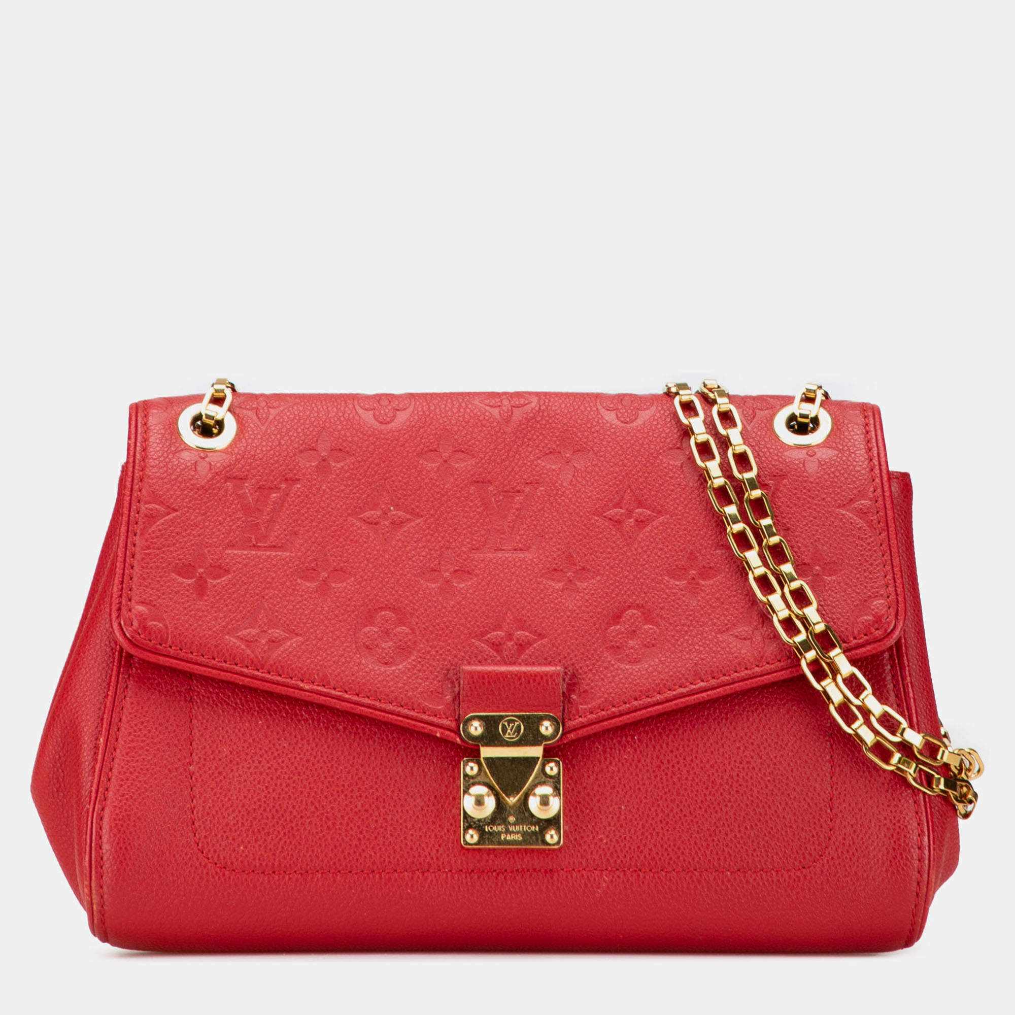 Pre Owned Louis Vuitton Red Monogram Empreinte Saint Germain PM