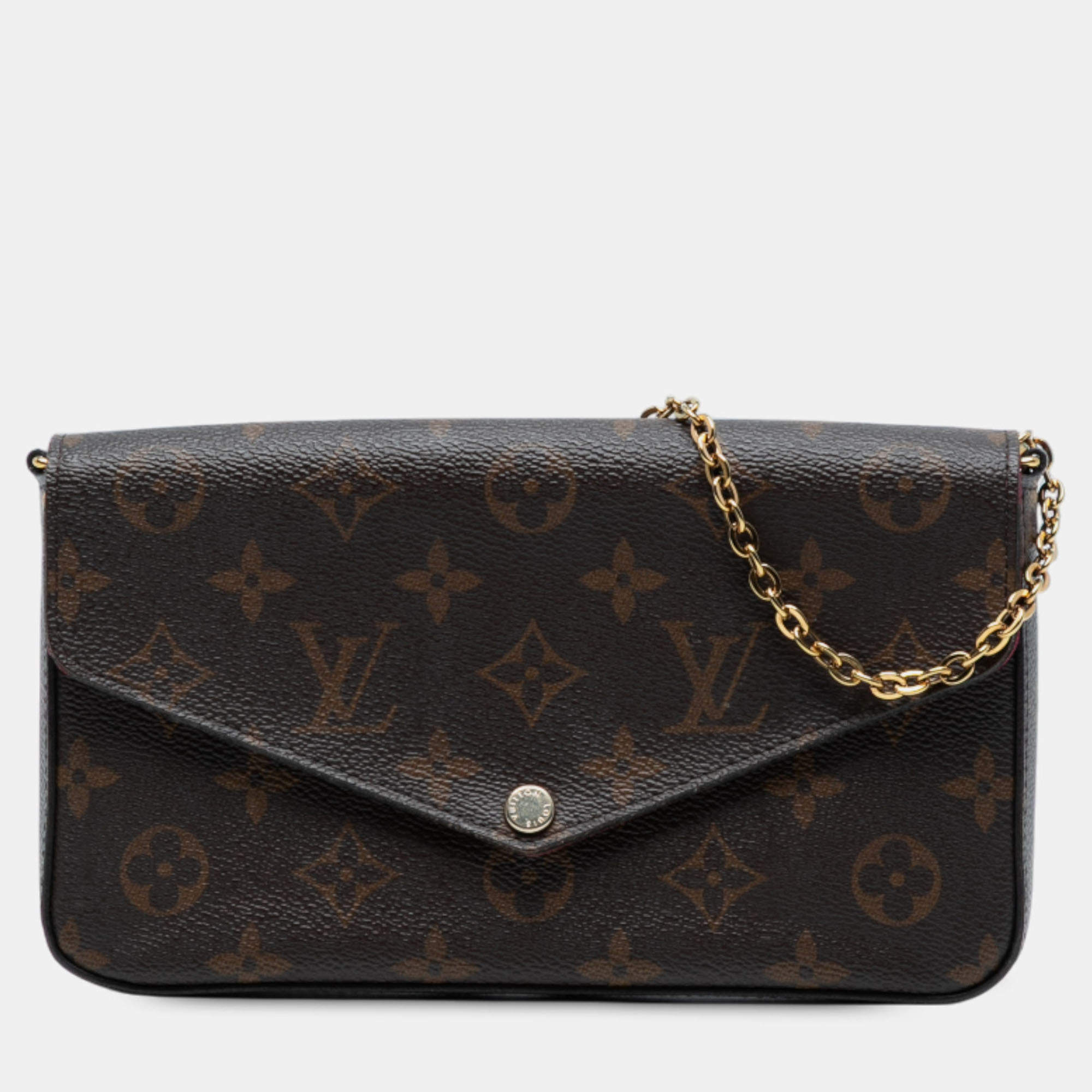Pre Owned Louis Vuitton Brown Monogram Pochette Felicie