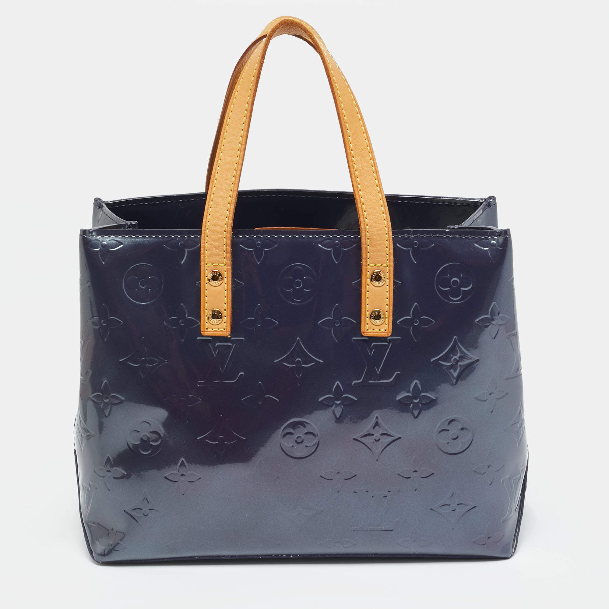 Pre Owned Louis Vuitton Indigo Monogram Vernis Reade PM Bag