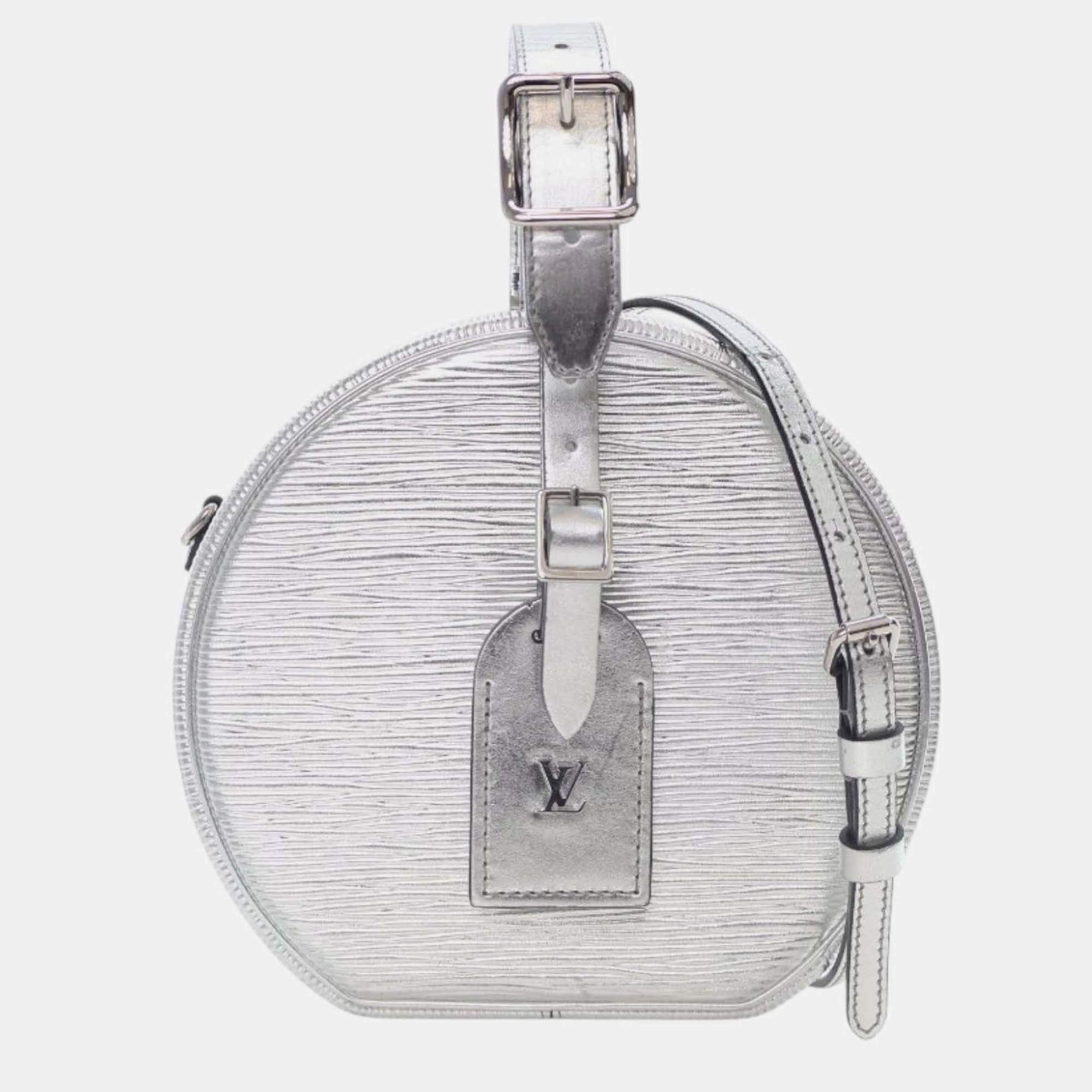 Pre Owned Louis Vuitton Silver Epi Boite Chapeau Souple MM