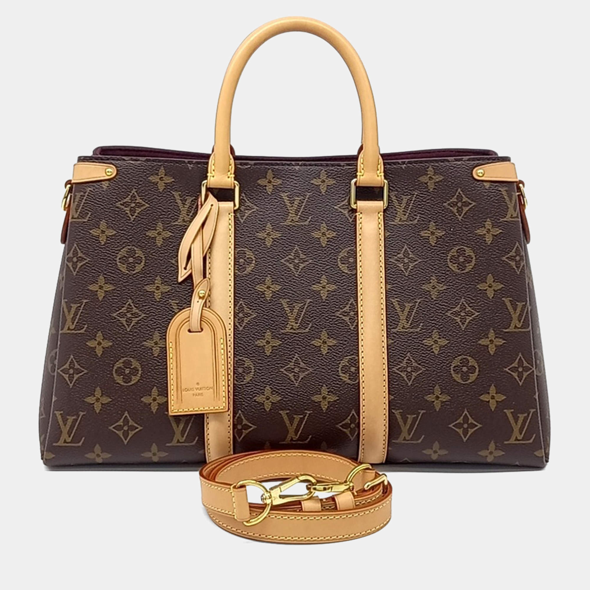 Pre Owned Louis Vuitton Brown Canvas Monogram Soufflo MM