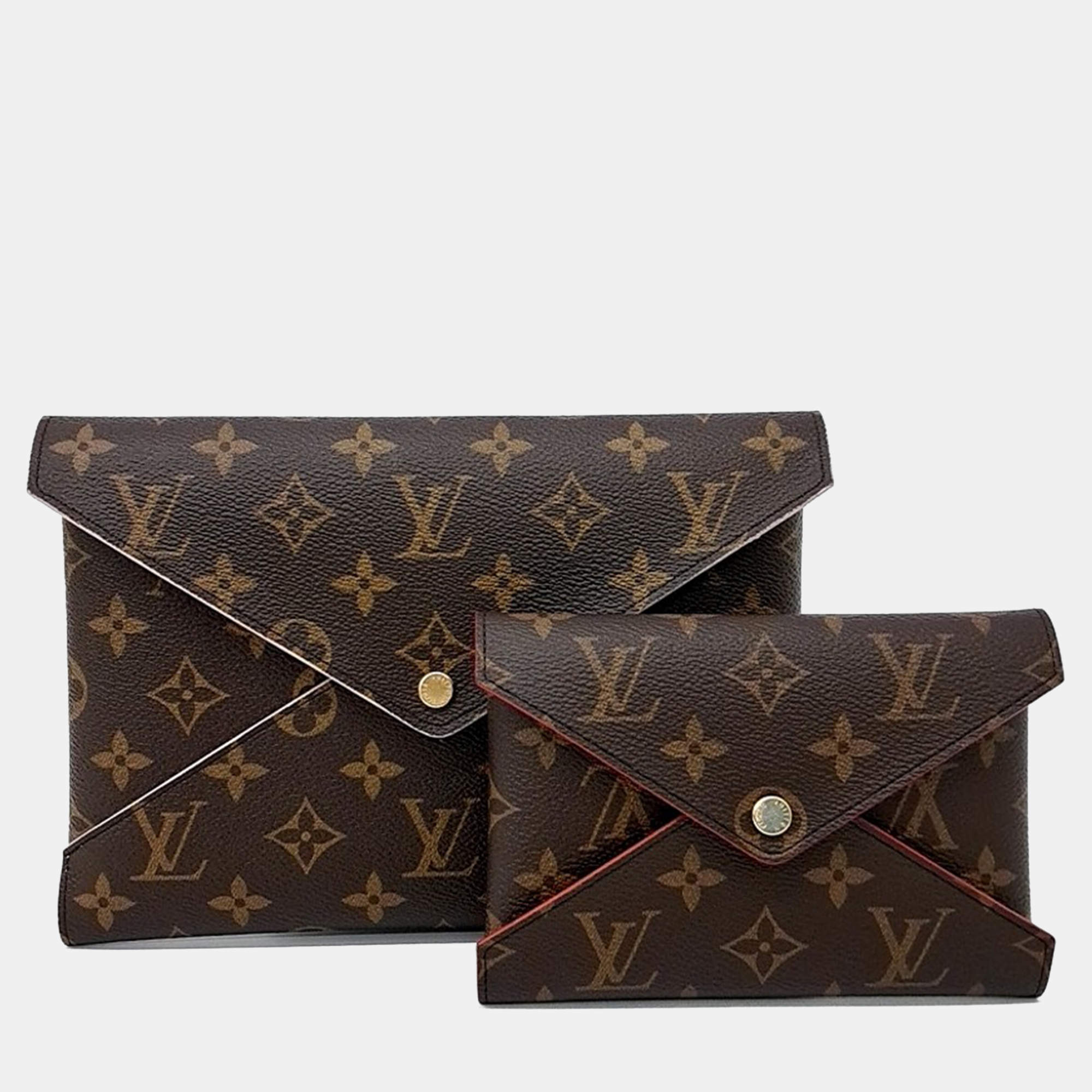 Pre Owned Louis Vuitton Brown PVC Monogram Kirigami Clutch