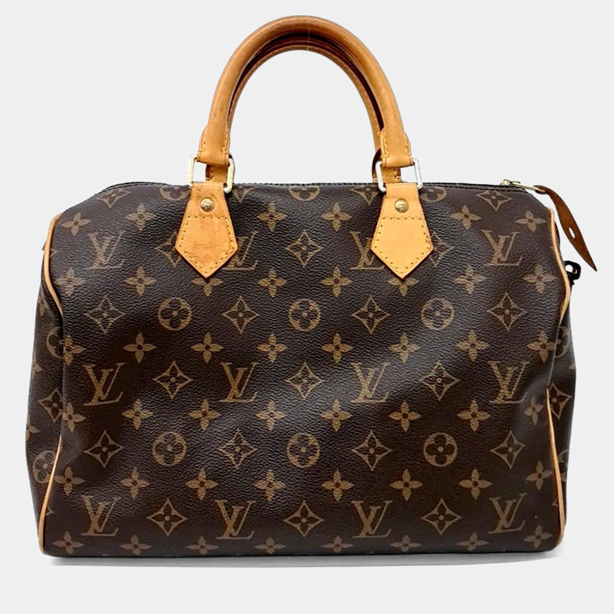 Pre Owned Louis Vuitton Brown PVC Monogram Speedy 30