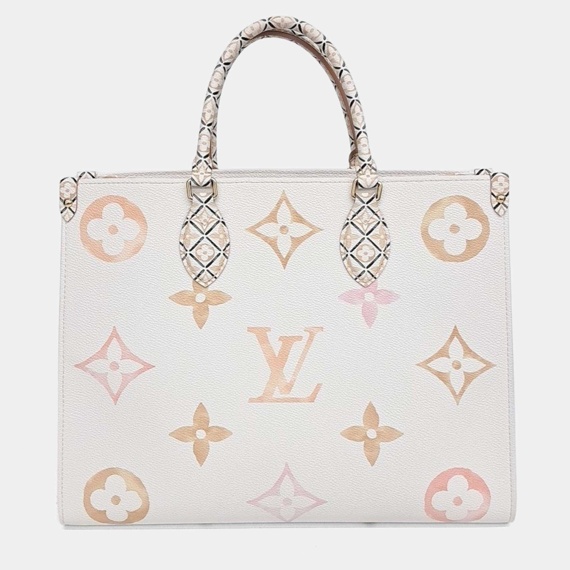 Pre Owned Louis Vuitton Cream PVC On the Go MM