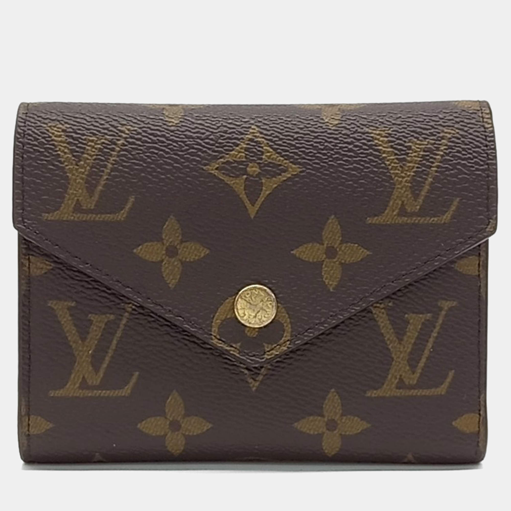 Pre Owned Louis Vuitton Brown Canvas Monogram Victorine Wallet