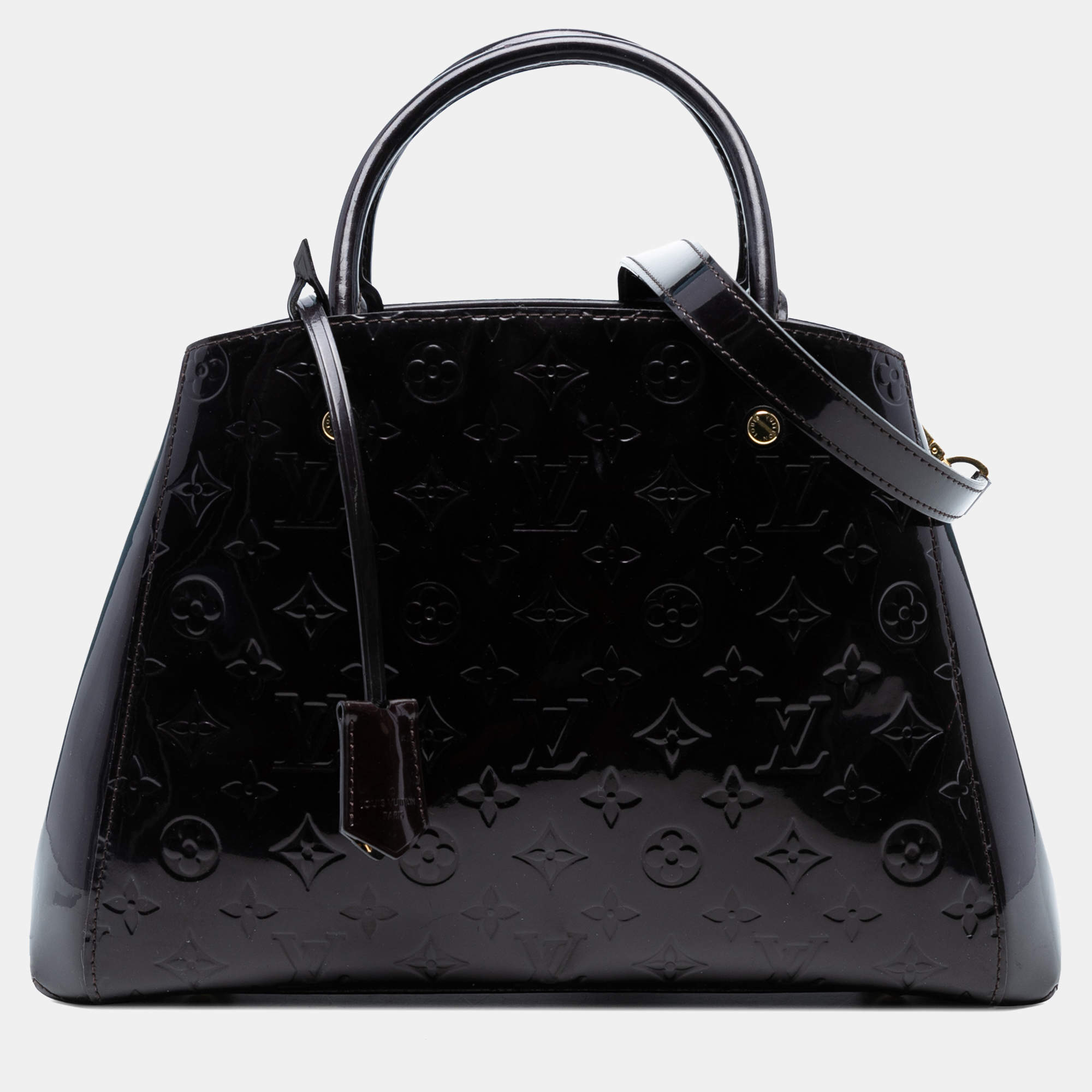 Pre Owned Louis Vuitton Purple Monogram Vernis Montaigne MM