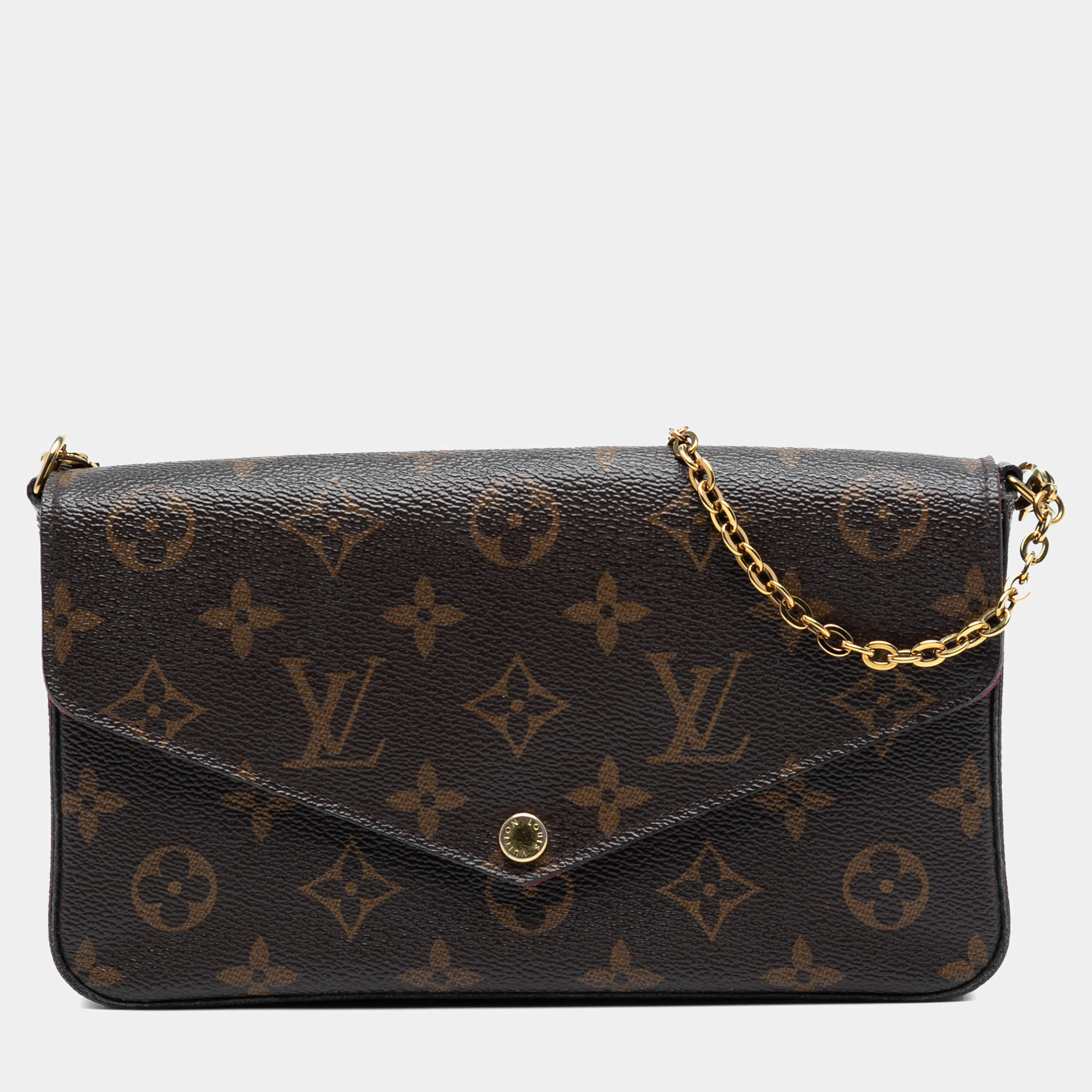 Pre Owned Louis Vuitton Brown Monogram Pochette Felicie