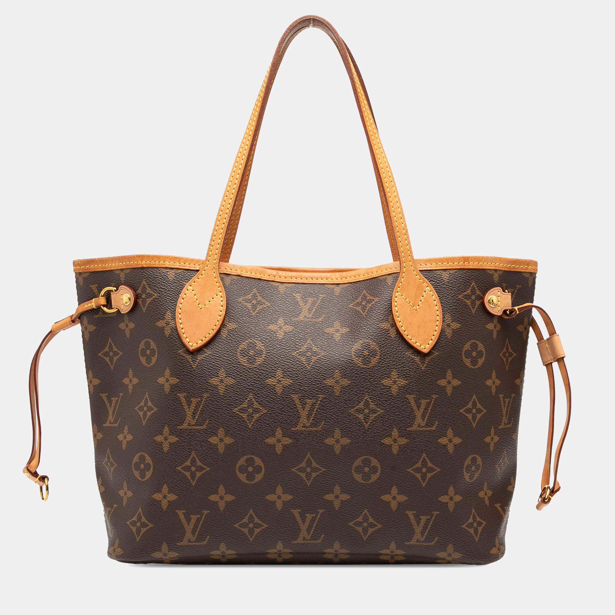 Pre Owned Louis Vuitton Brown Monogram Neverfull PM