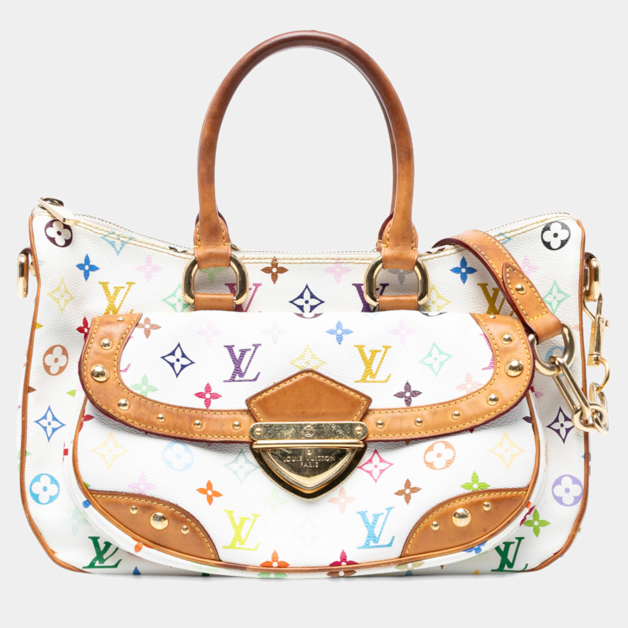 Pre Owned Louis Vuitton White Monogram Multicolore Rita