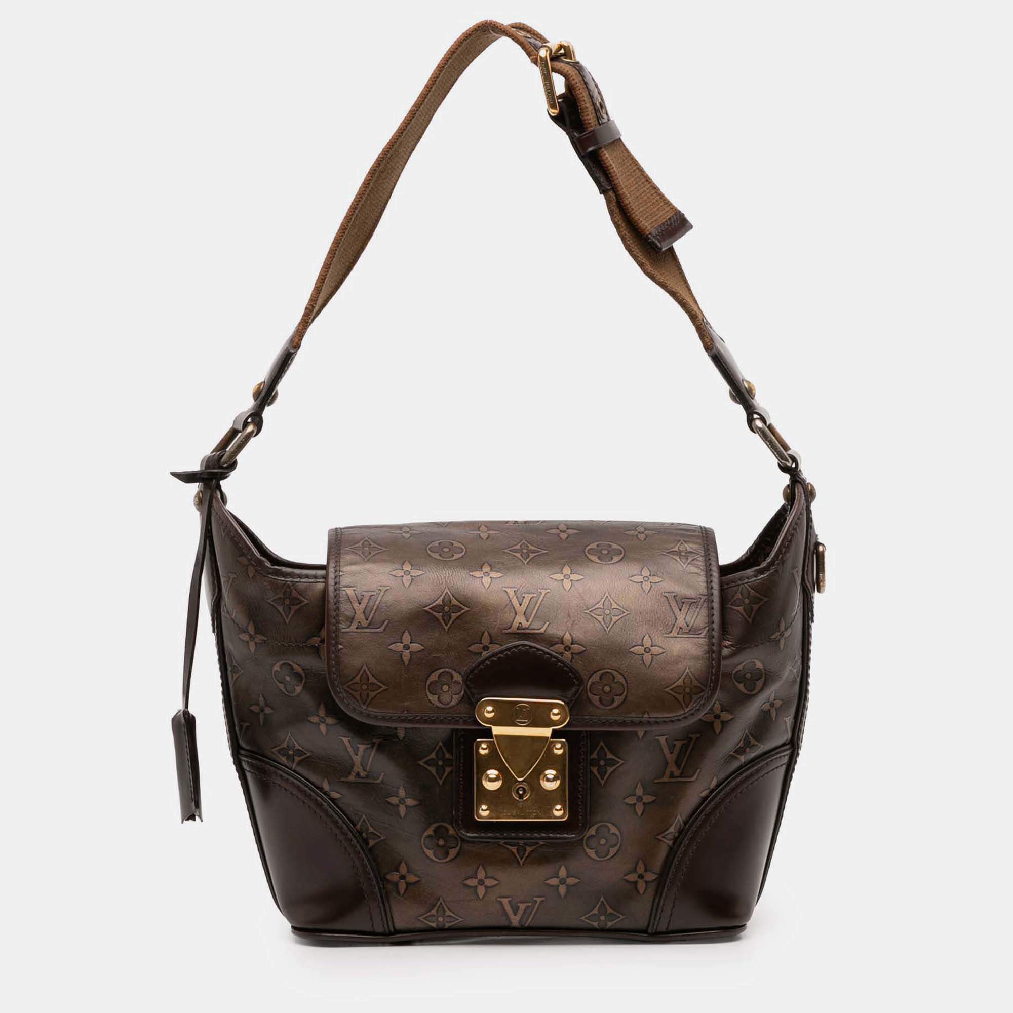 Pre Owned Louis Vuitton Monogram Embossed Sergent PM