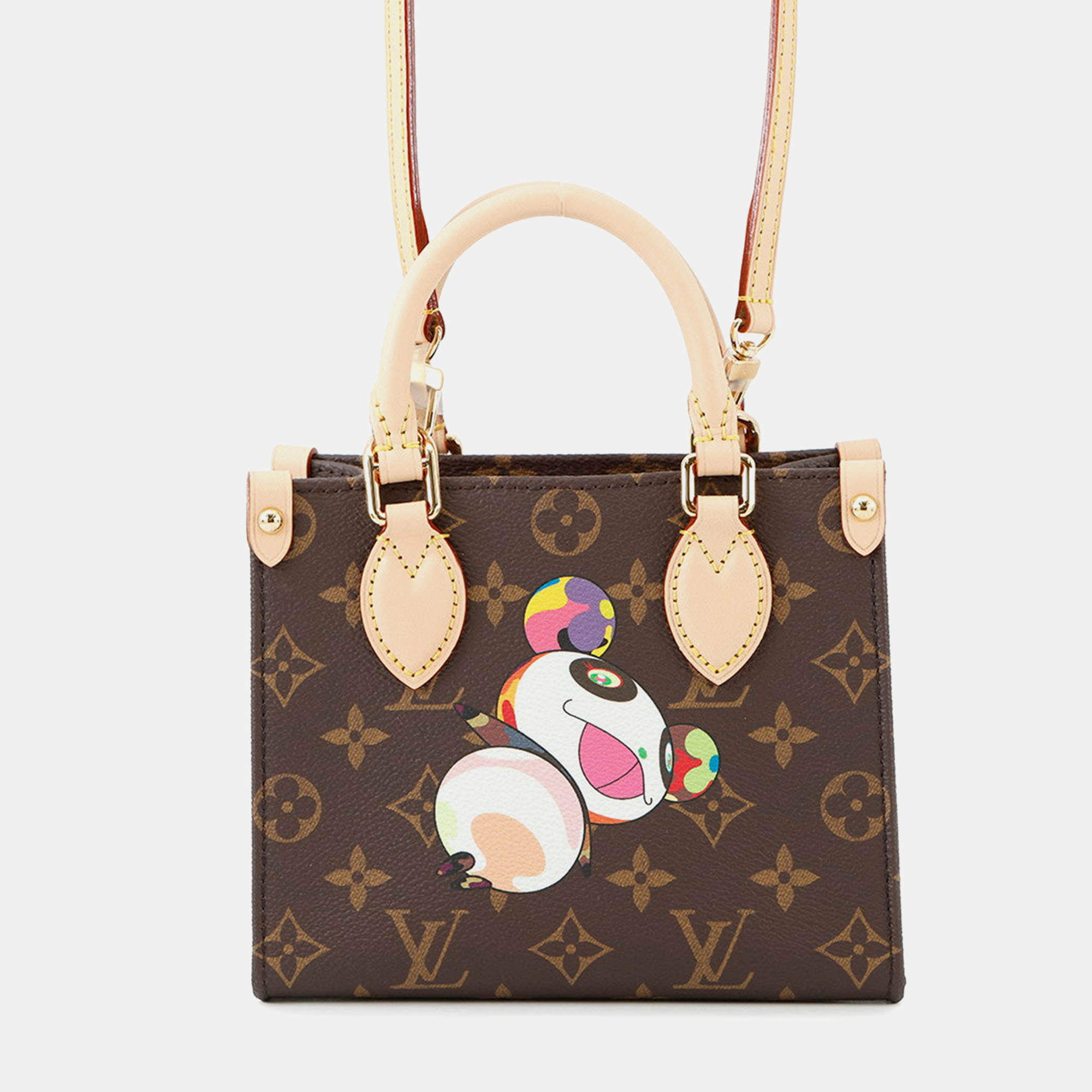 Pre Owned Louis Vuitton Tm Onthego Pink Monogram Panda Takashi Murakami Size Bb