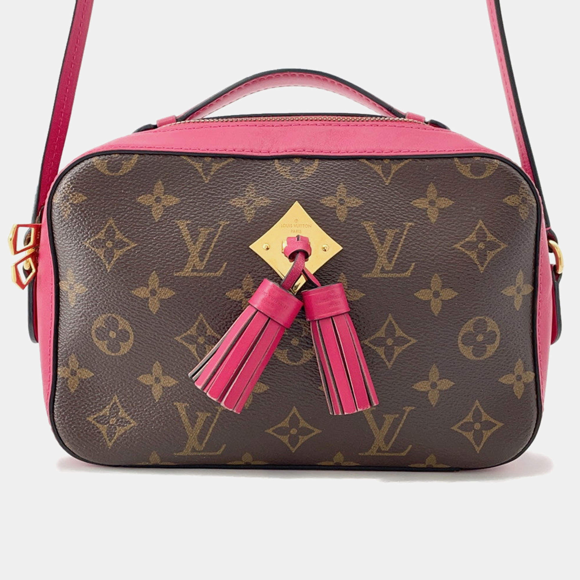 Pre Owned Louis Vuitton Saintonge Freesia Monogram Calf Leather