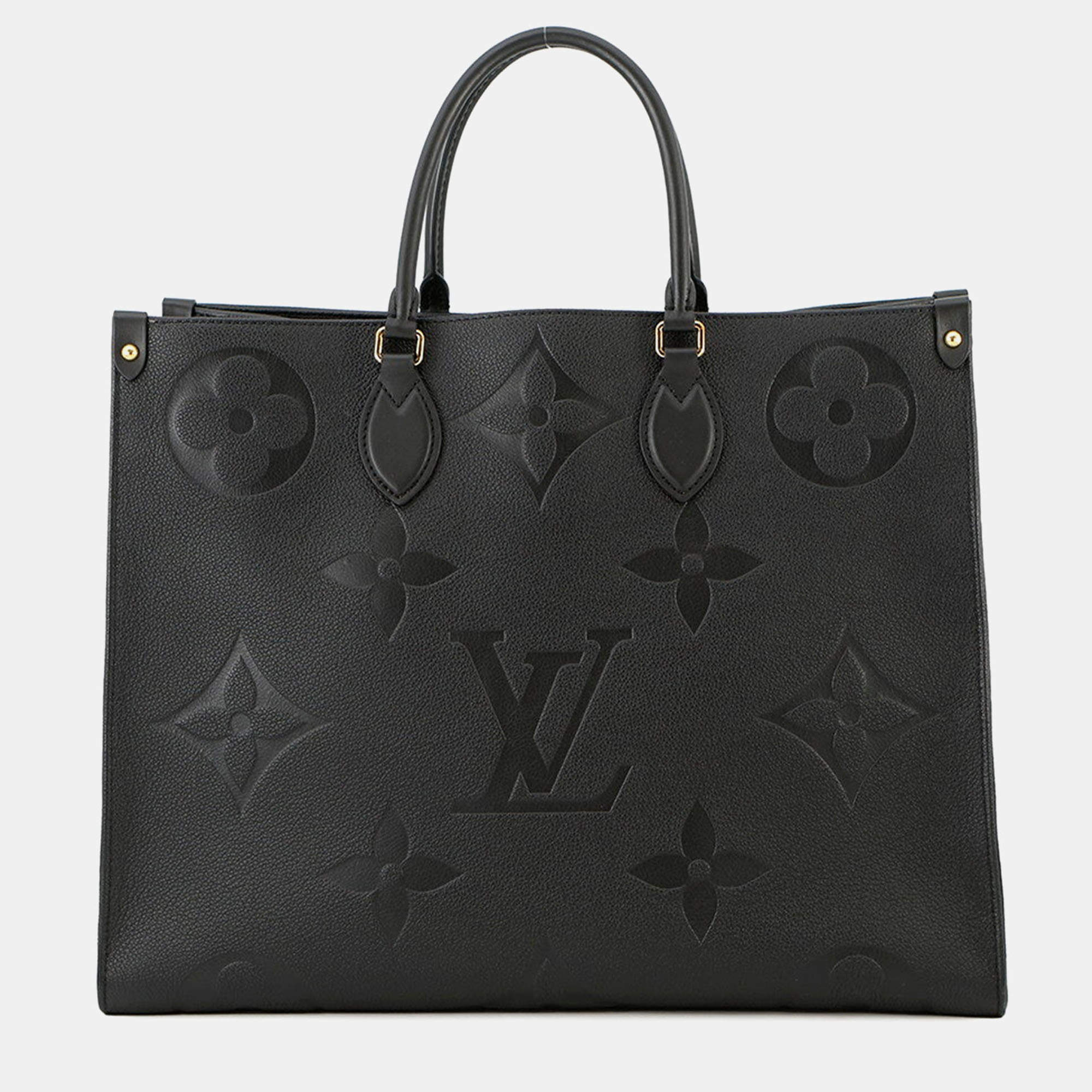 Pre Owned Louis Vuitton Onthego Noir Monogram Empreinte Leather Size Gm