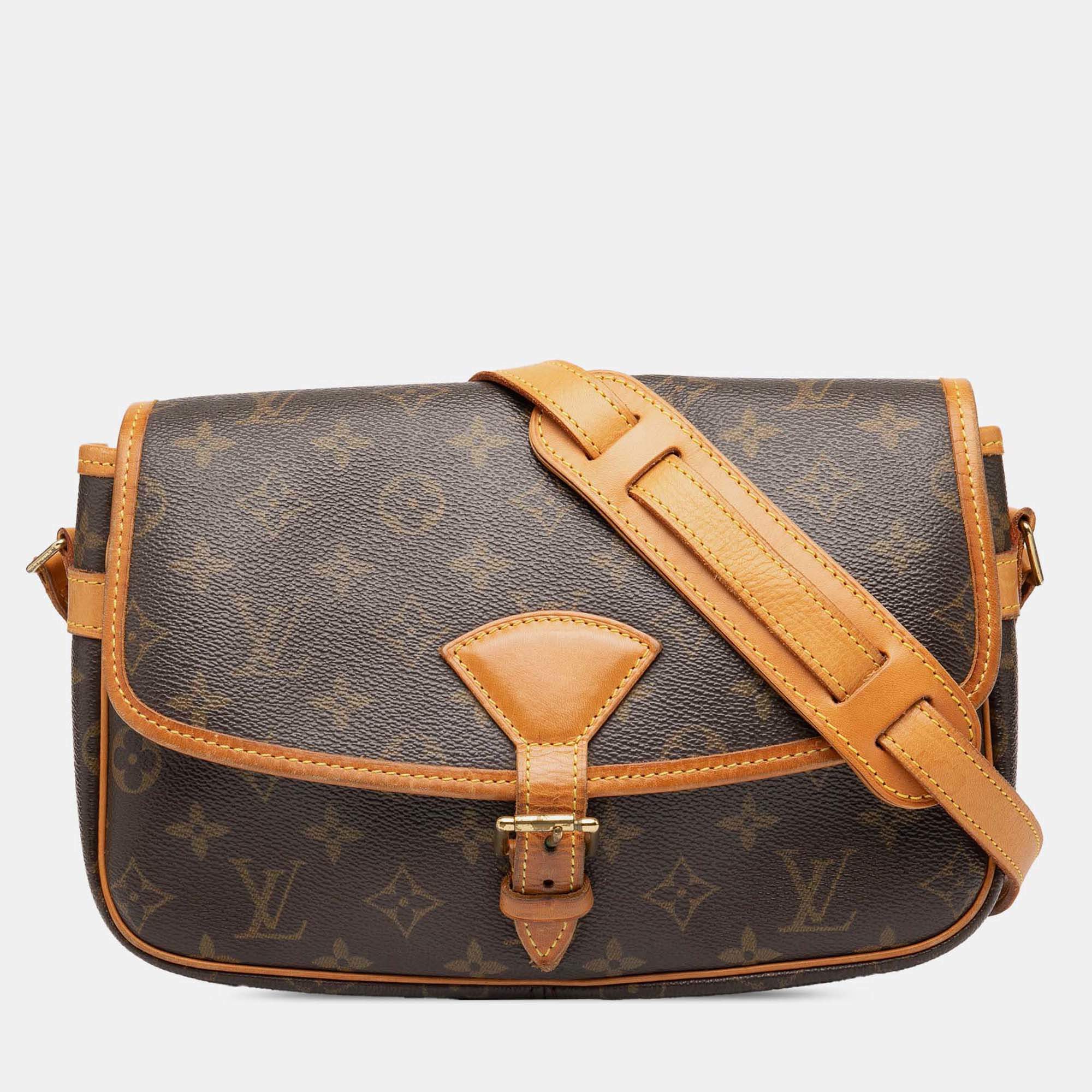 Pre Owned Louis Vuitton Brown Monogram Sologne