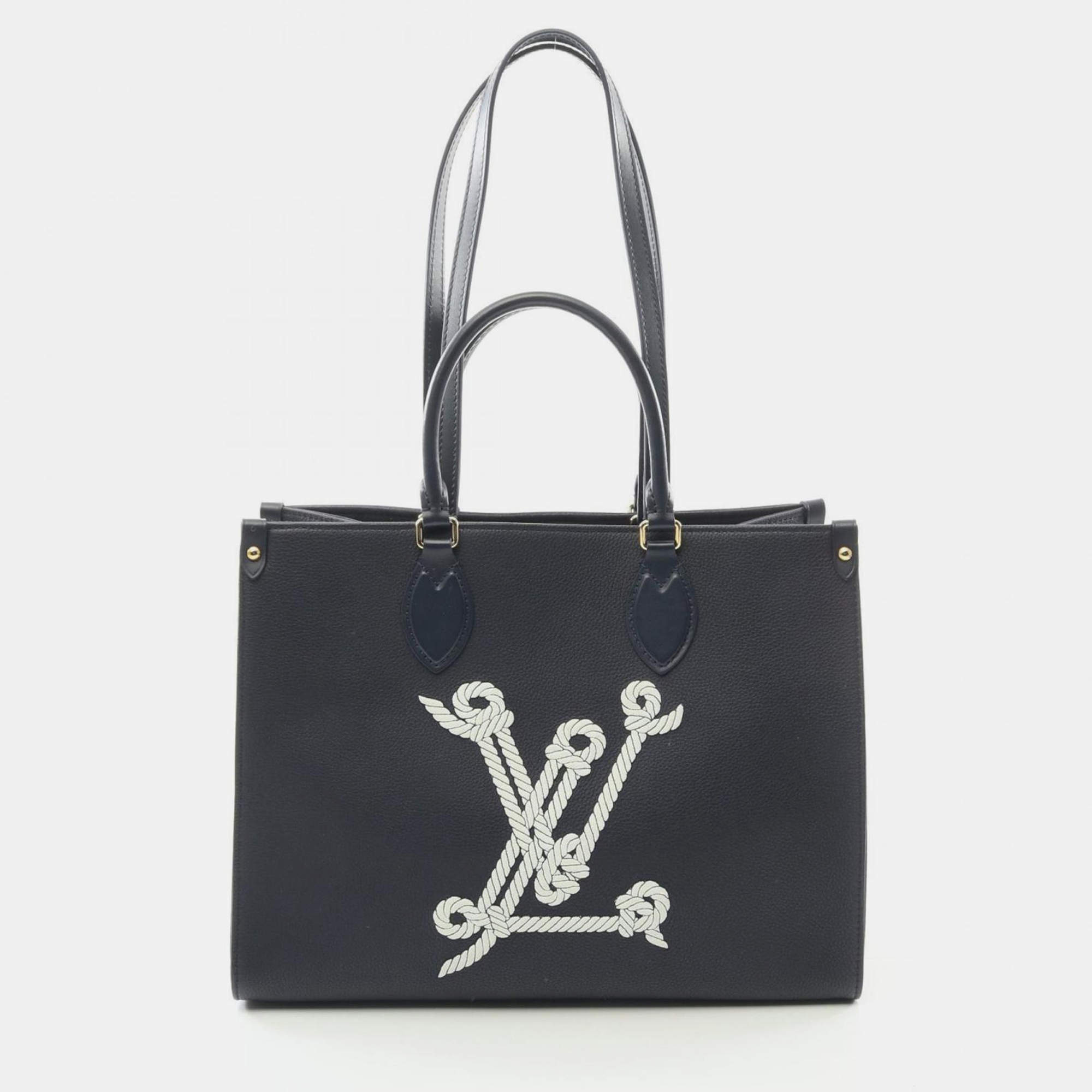 مملوكة مسبقًا حقيبة لويس فيتون أون ذا جو عقدة بحار نوتيكال متوسطة جلد كحلي