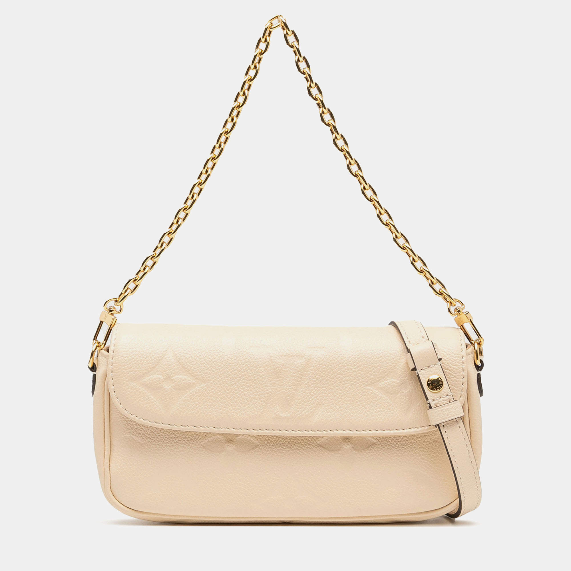 Pre Owned Louis Vuitton Brown Monogram Empreinte Giant Ivy Wallet on Chain