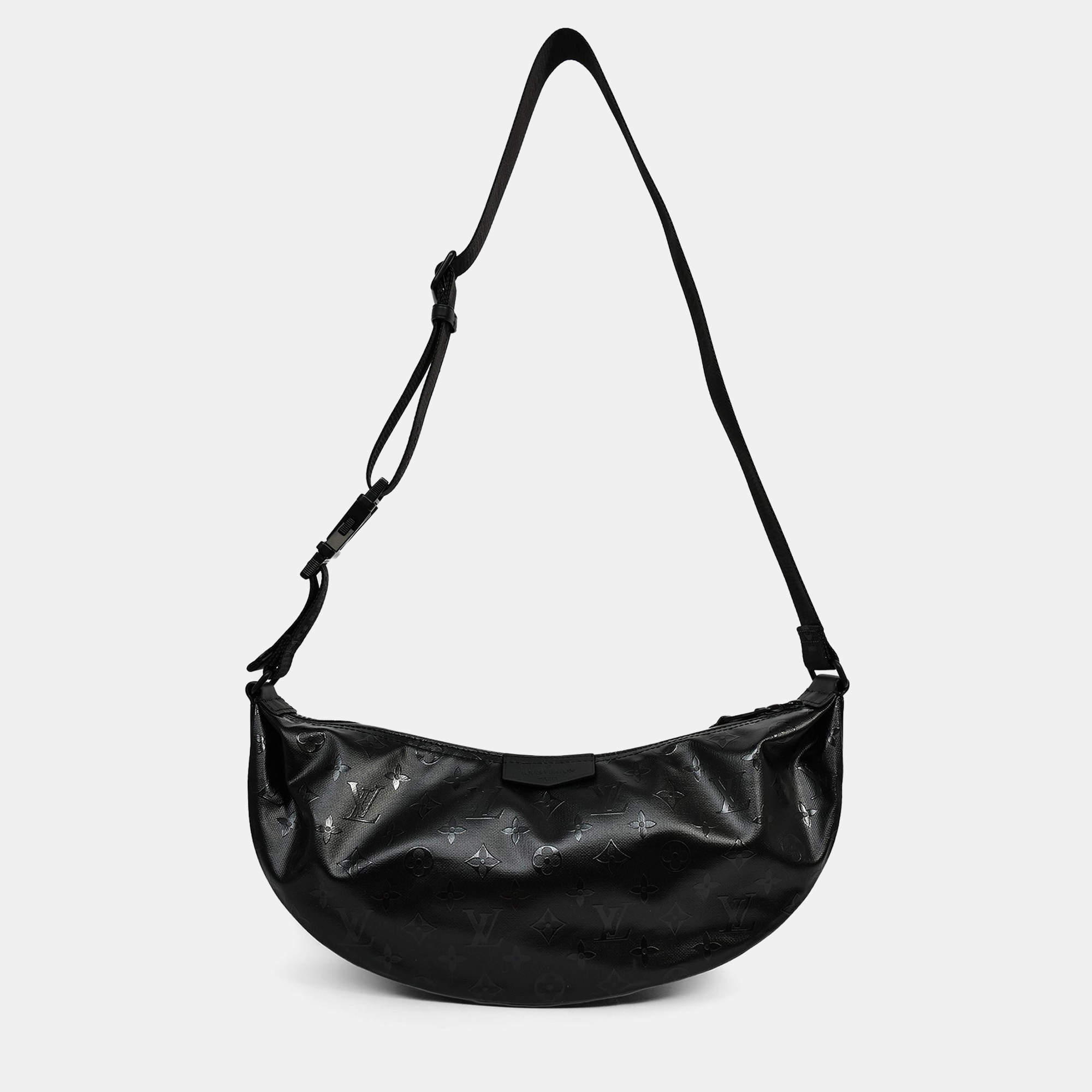 Pre Owned Louis Vuitton Black Patent Monogram Storm Hamac Bag