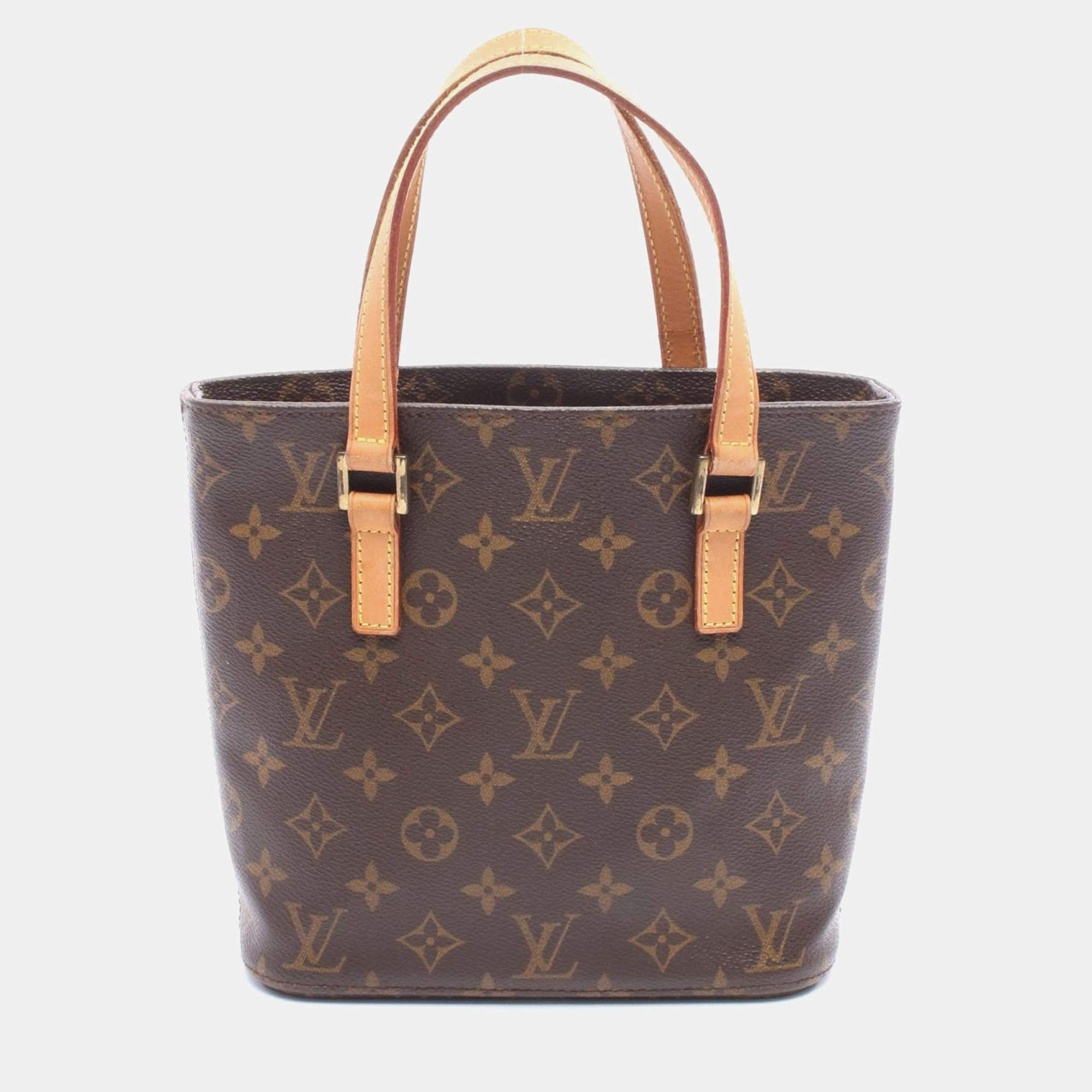 Pre Owned Louis Vuitton Vavin PM Brown Monogram Leather Tote Bag