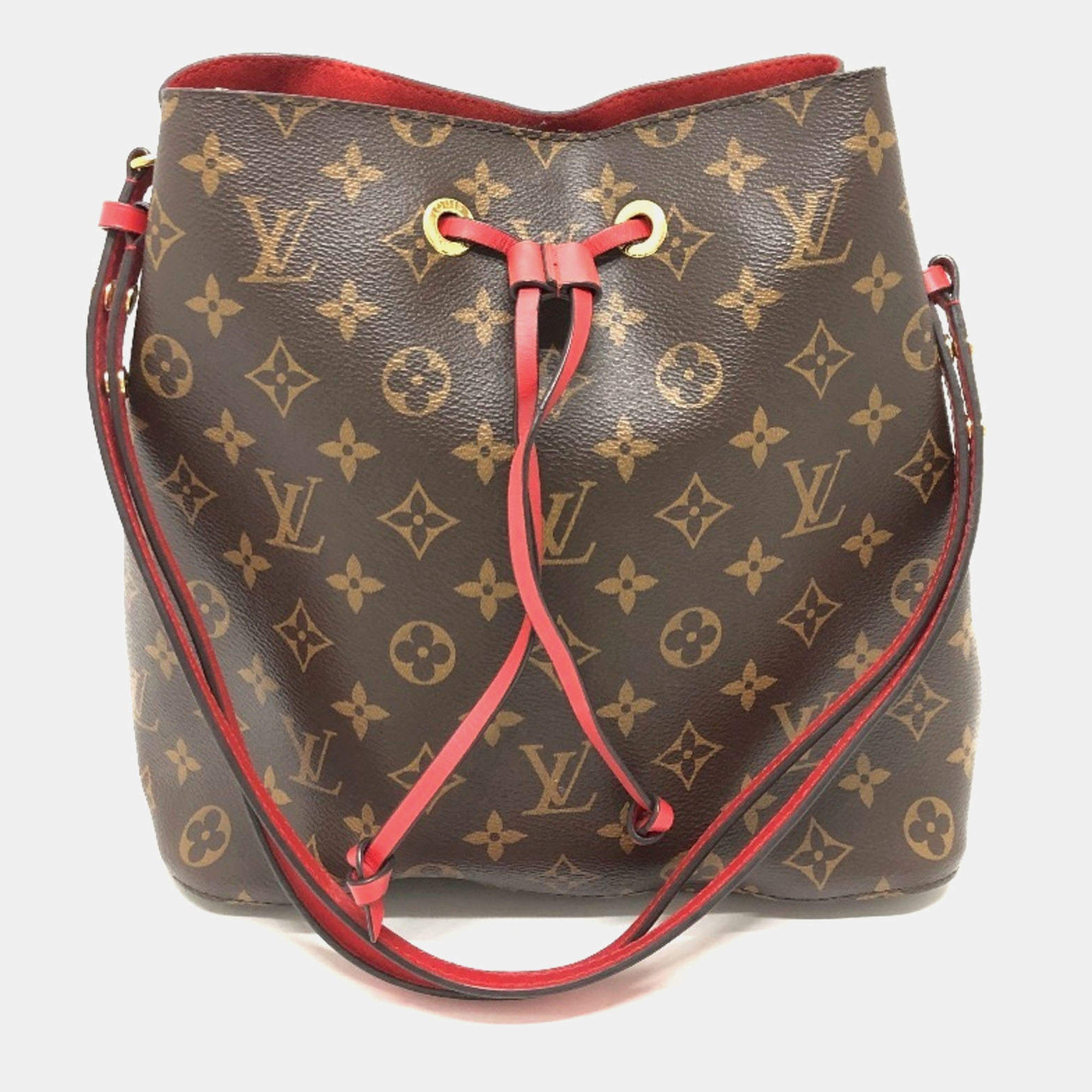 مملوكة مسبقًا حقيبة لوي فيتون نيونيو مونوجرام قماشية كتف بني كوكيليكوت