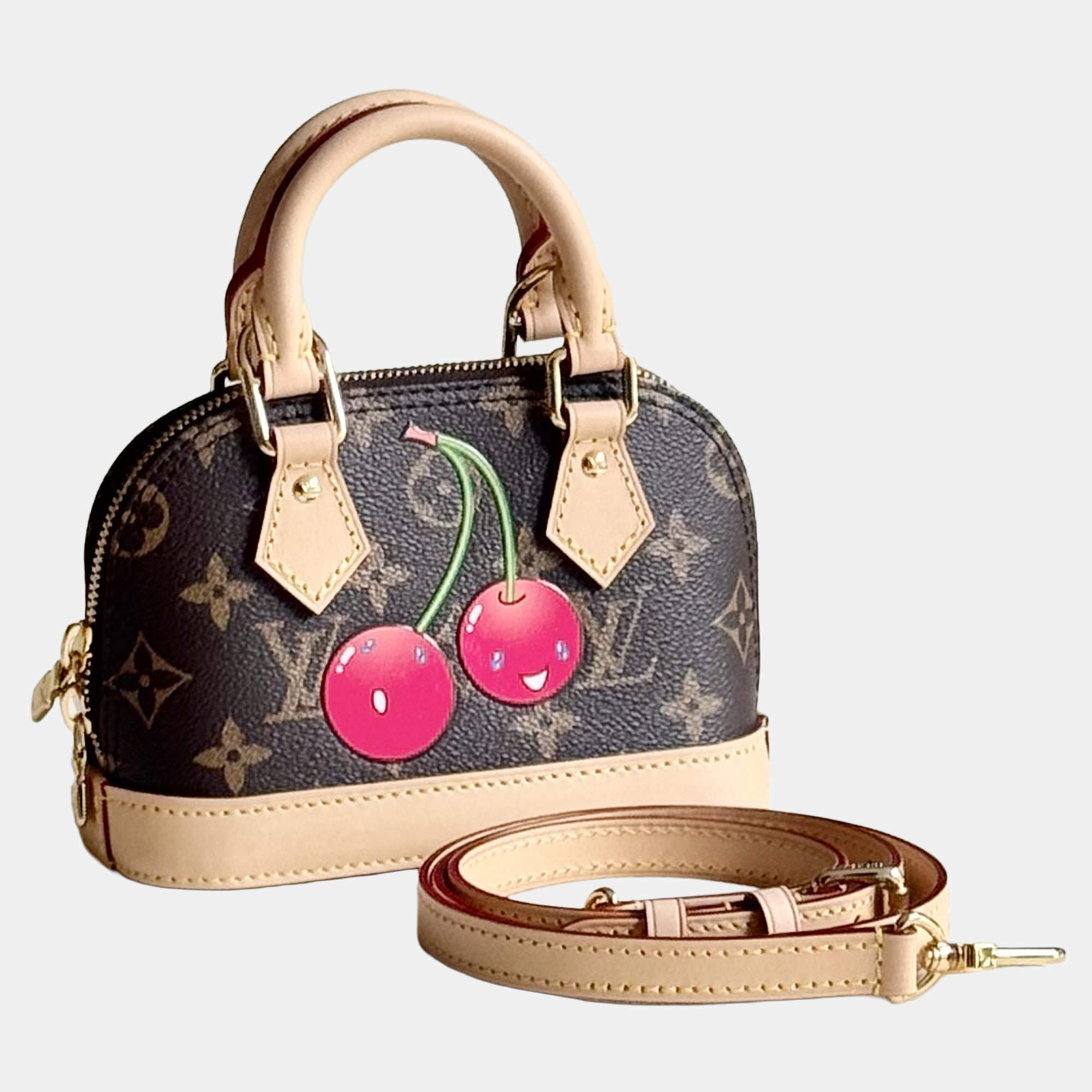 Pre Owned Louis Vuitton x Takashi Murakami Cherry Alma Nano Bag