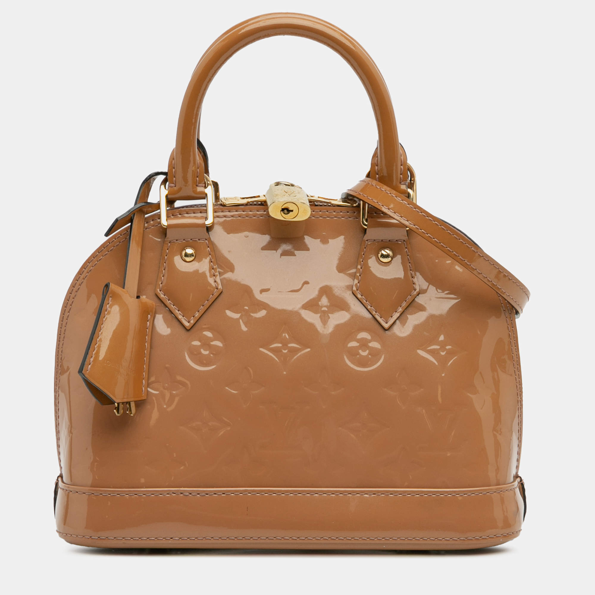 مملوكة مسبقًا Louis Vuitton Brown Monogram Vernis Alma BB