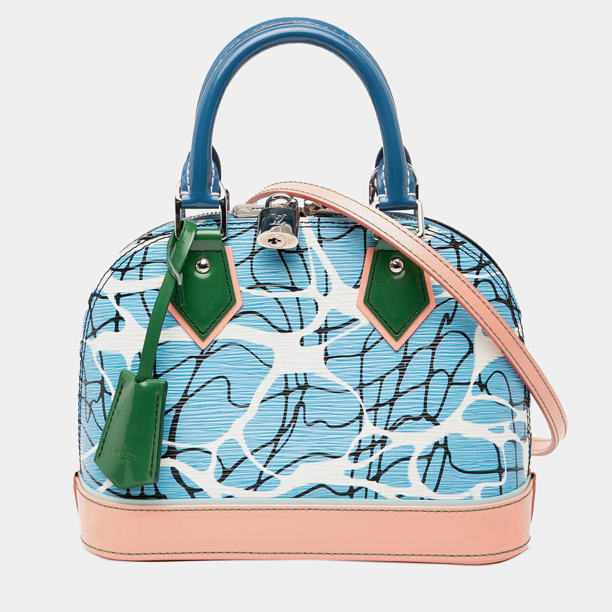 Pre Owned حقيبة لوي فيتون ألبا إبي زرقاء صغيرة أكوا