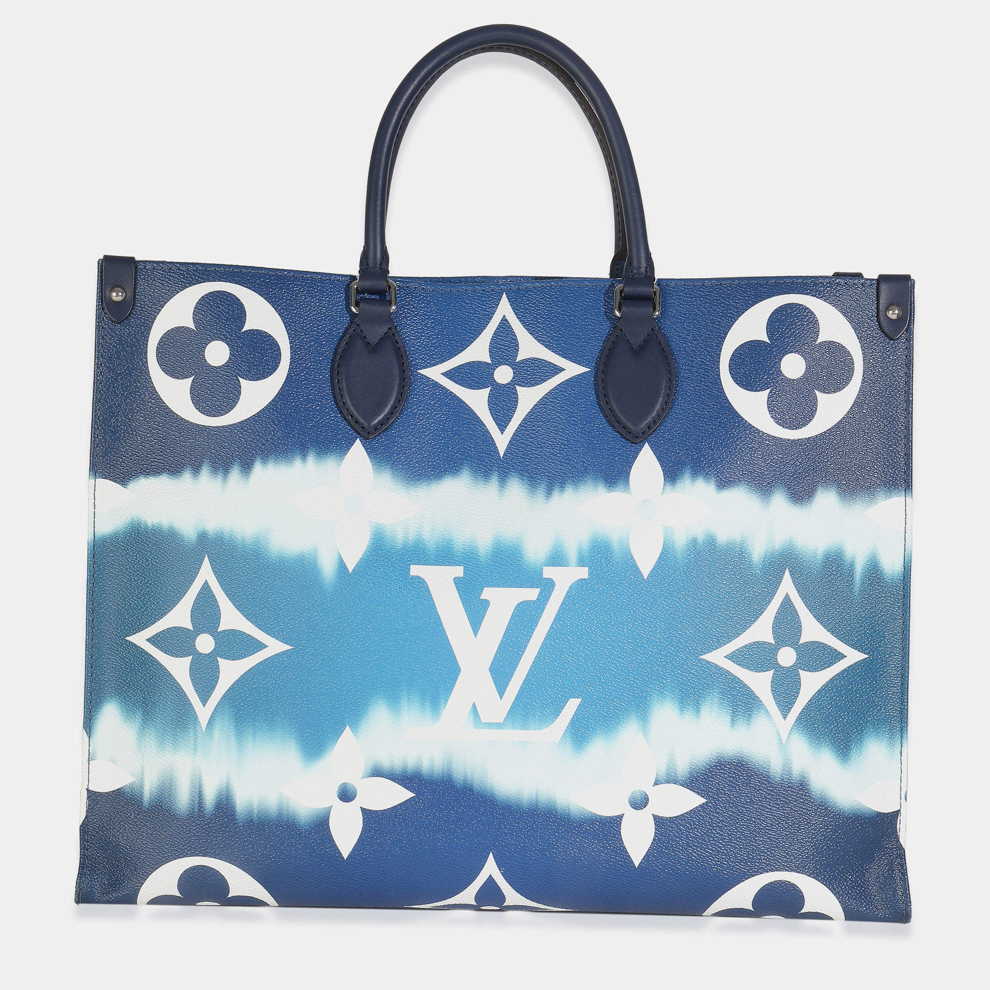 Pre Owned Louis Vuitton Blue Monogram Escale Canvas Onthego GM
