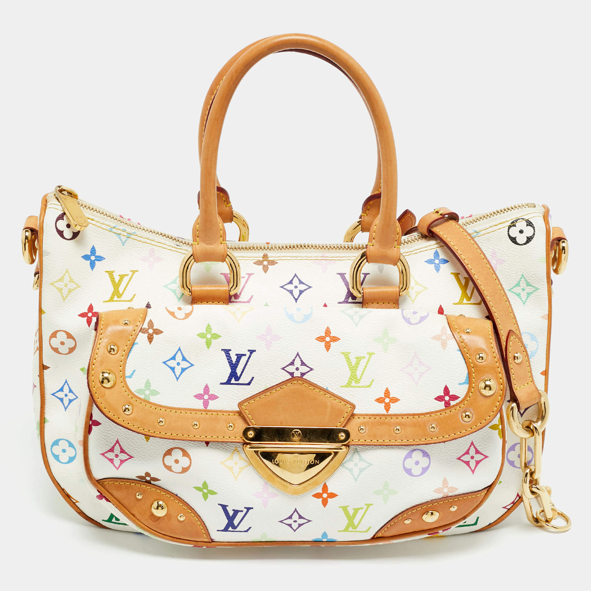 مملوكة مسبقًا حقيبة لوي فيتون ريتا كانفاس مونوغرام متعدد الألوان/أبيض