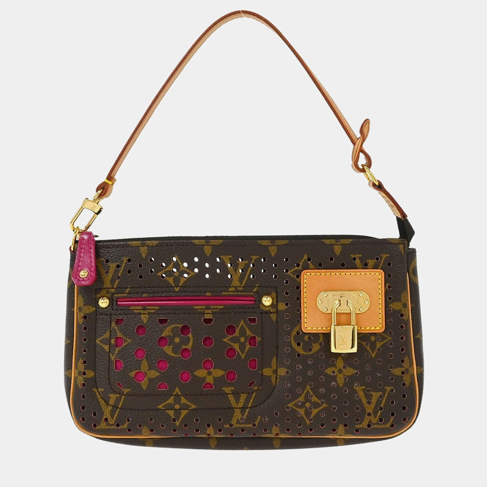 Pre Owned Louis Vuitton Monogram Perfo Pochette Accessoires Handbag
