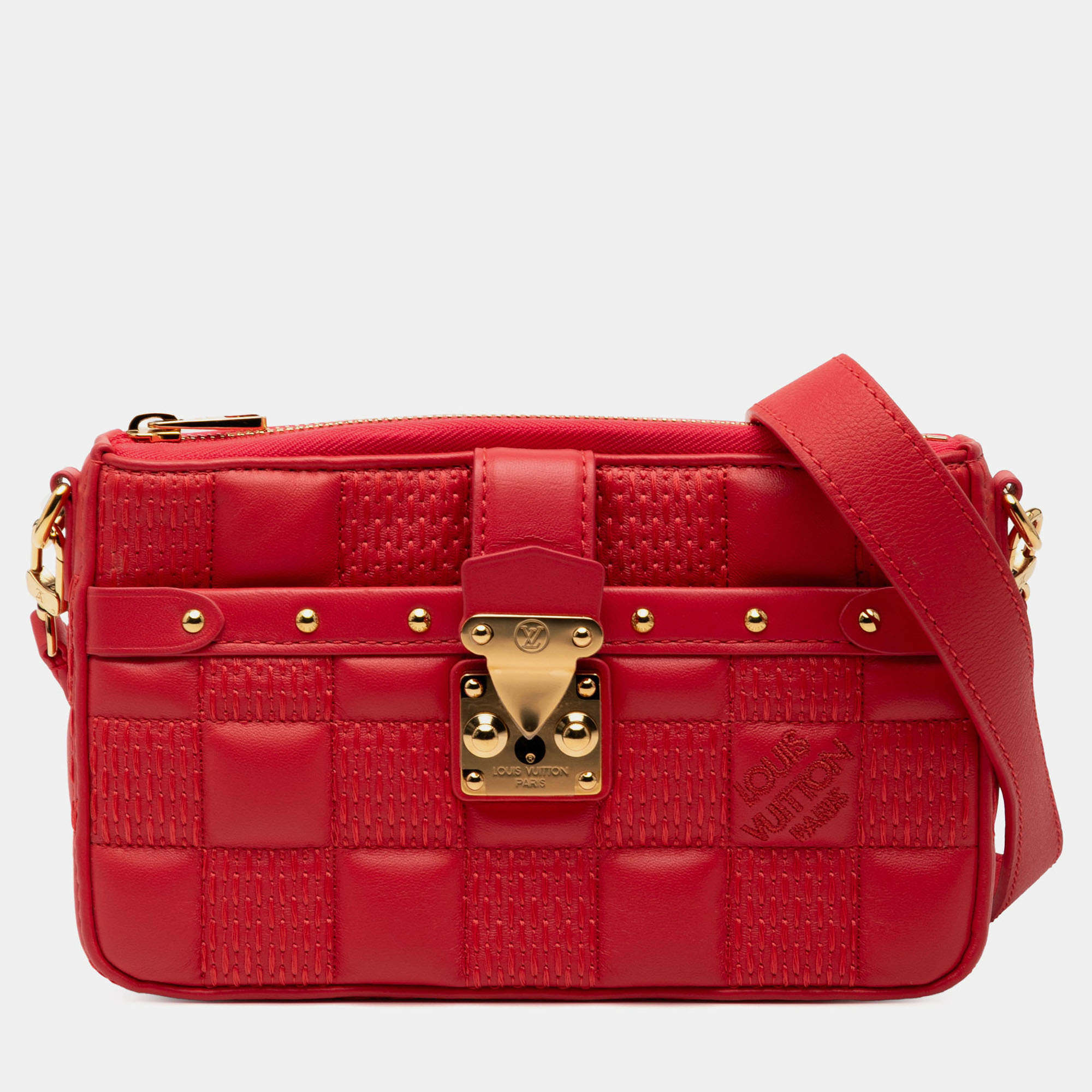 Pre Owned حقيبة لويس فيتون "تروكا بوشيت" جلد نابا مبطن وردي داميير