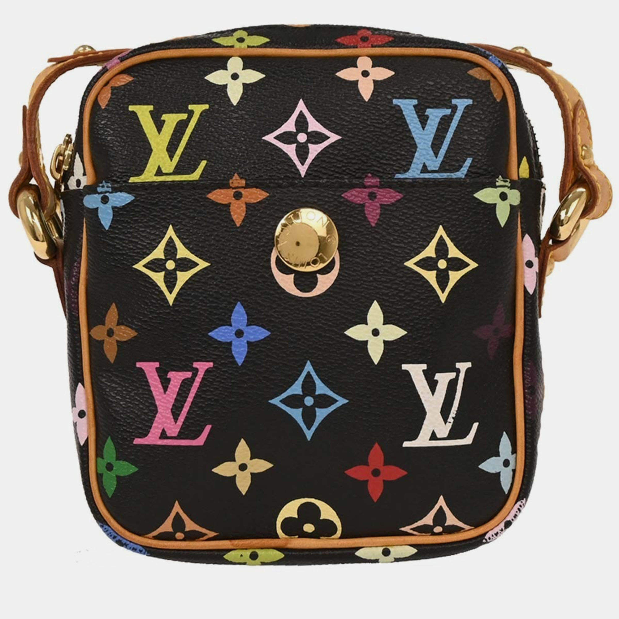 Pre Owned حقيبة كتف لويس فيتون مونوغرام ملون أسود ريفت