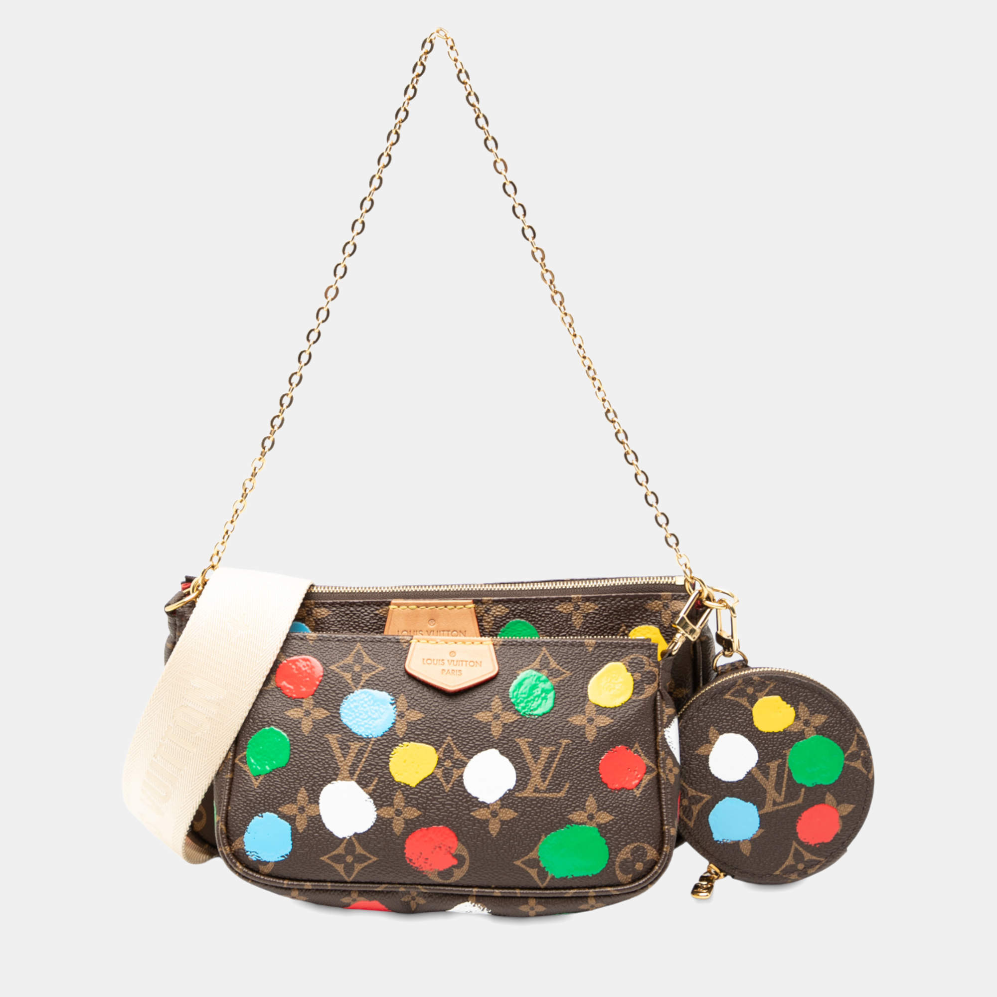 Pre Owned حقيبة لويس فيتون يايوي كوساما مونوغرام مرسوم نقاط بني مولتي بوشت أكسيسوارس