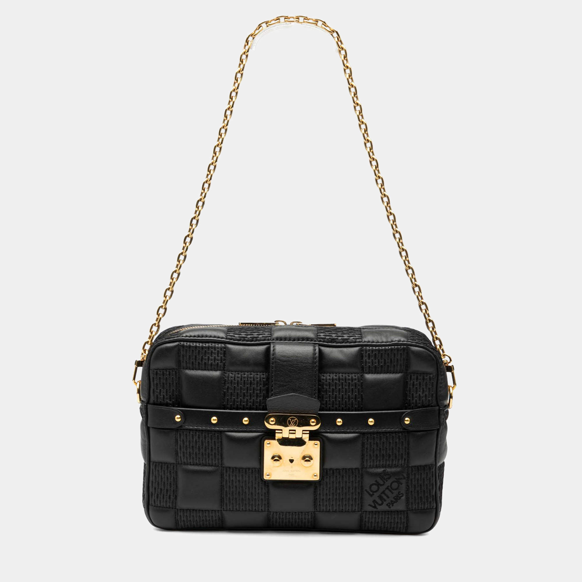 مملوكة مسبقًا حقيبة لويس فويتون تروكا لامبسكين دامير سوداء MM