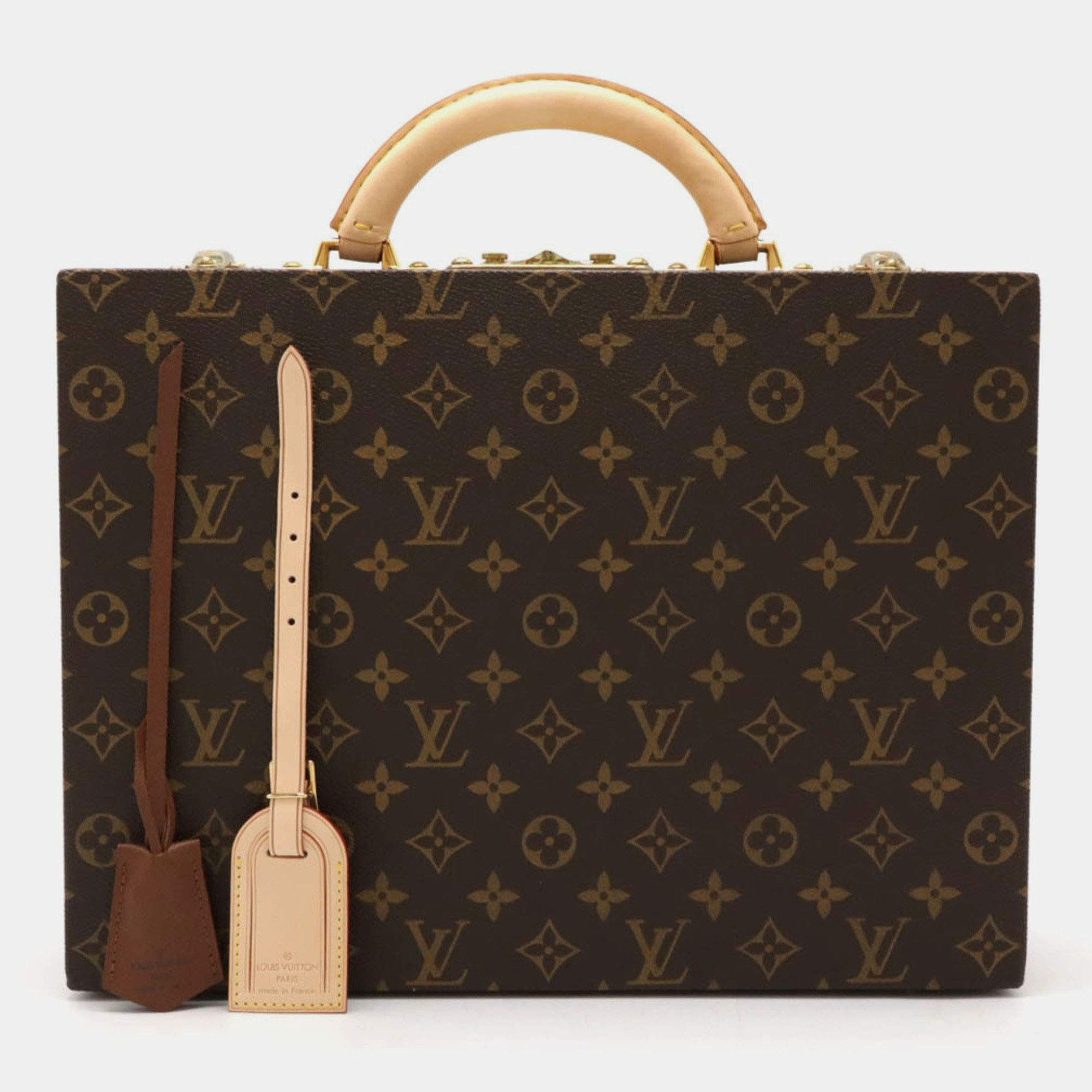 Pre Owned Louis Vuitton Monogram Boite Bijou Case Hard Trunk Attache