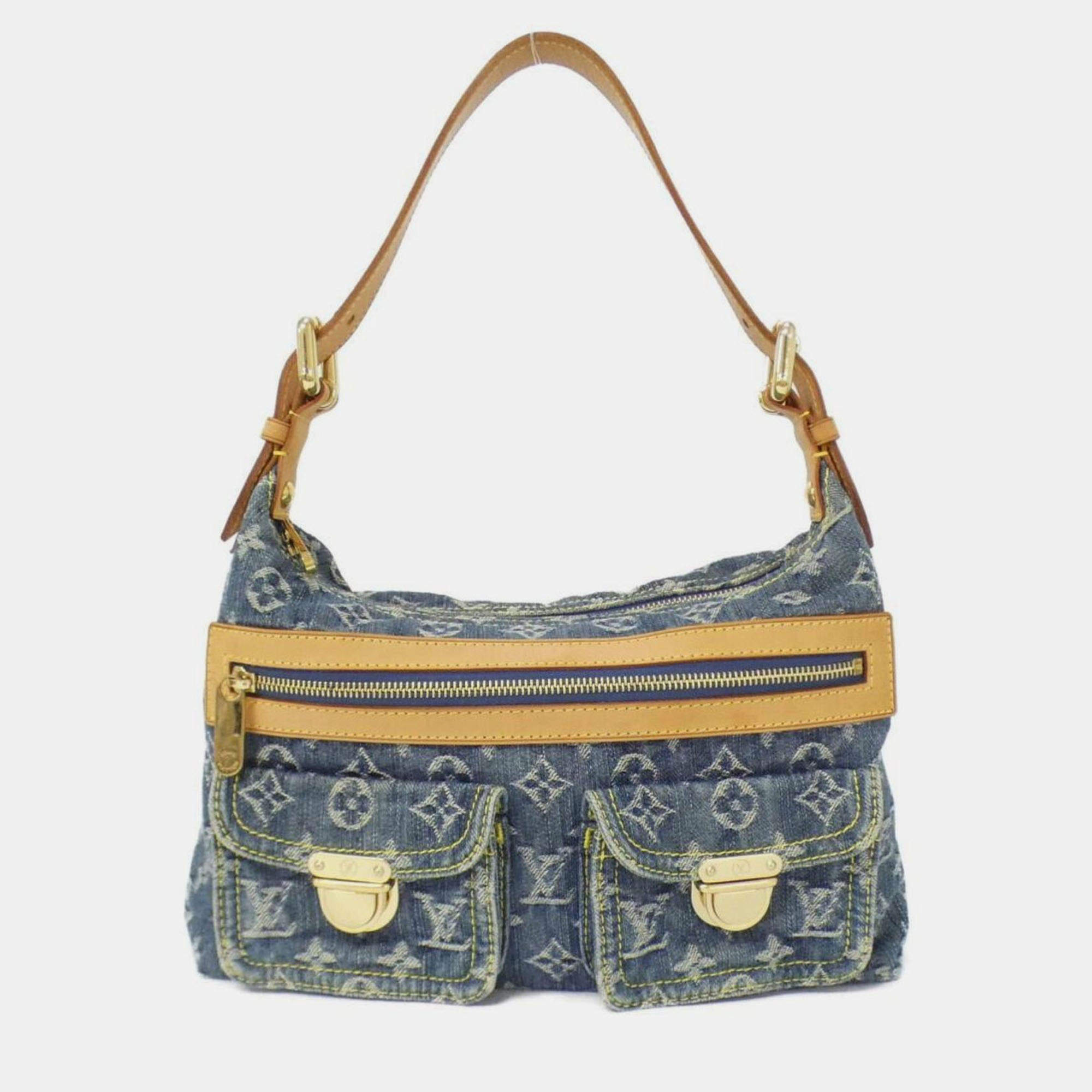 Pre Owned حقيبة كتف لوي فيتون مونوغرام دينم باغي بي إم