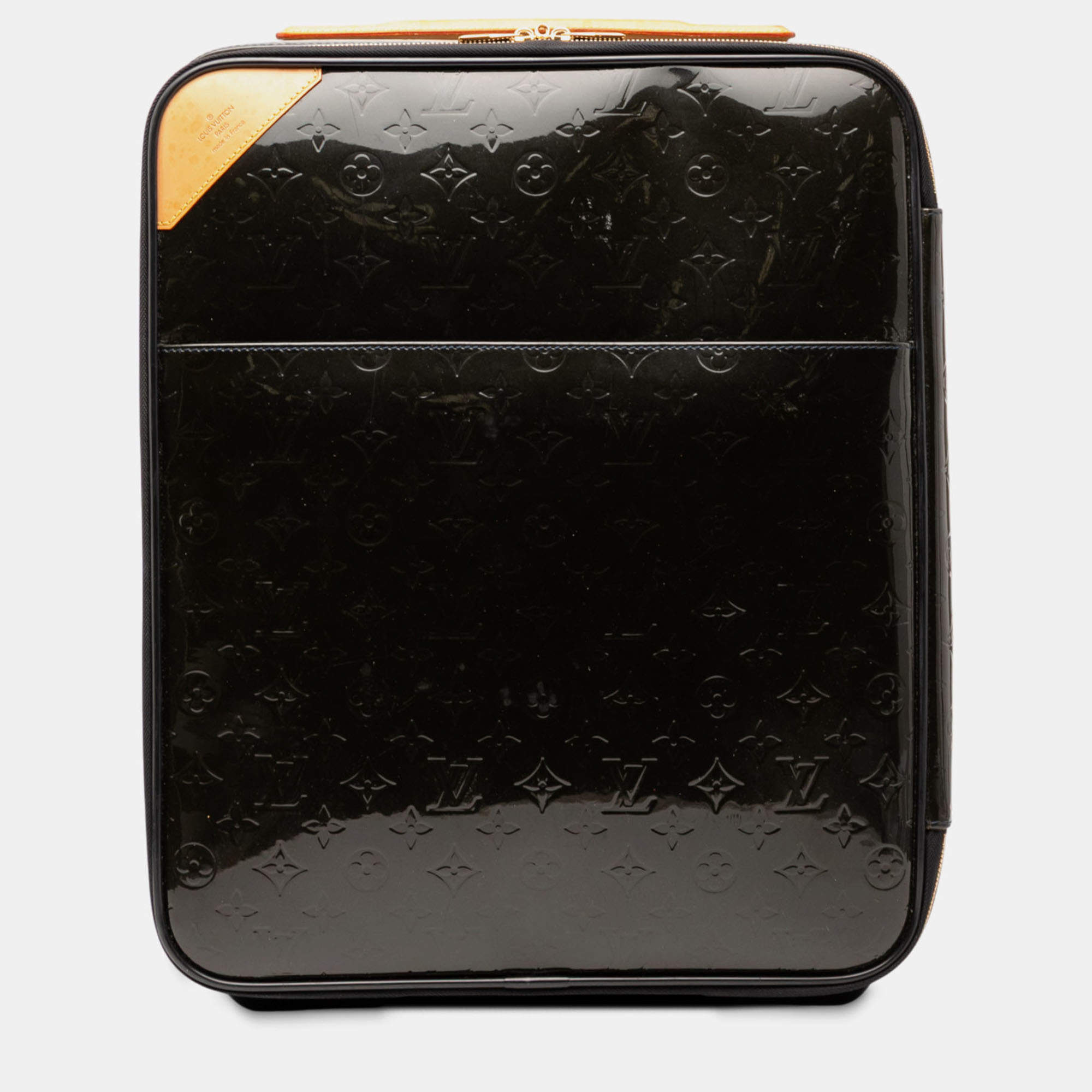 Pre Owned Louis Vuitton Black Monogram Vernis Pegase 45