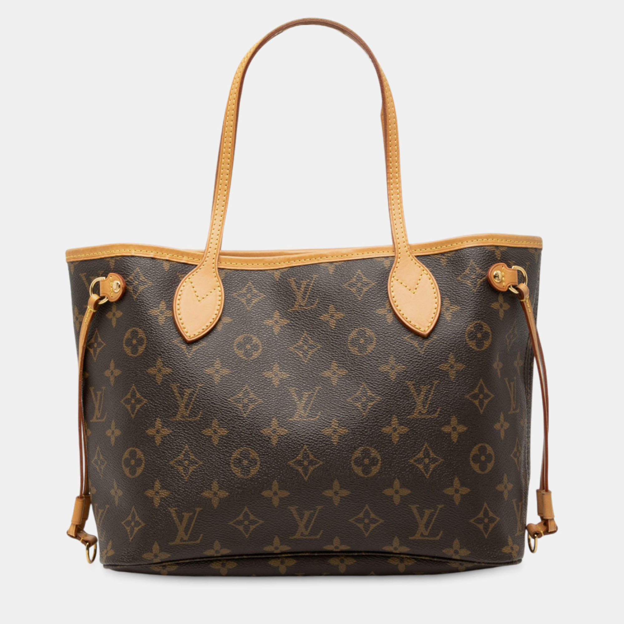 Pre Owned Louis Vuitton Brown Monogram Neverfull PM