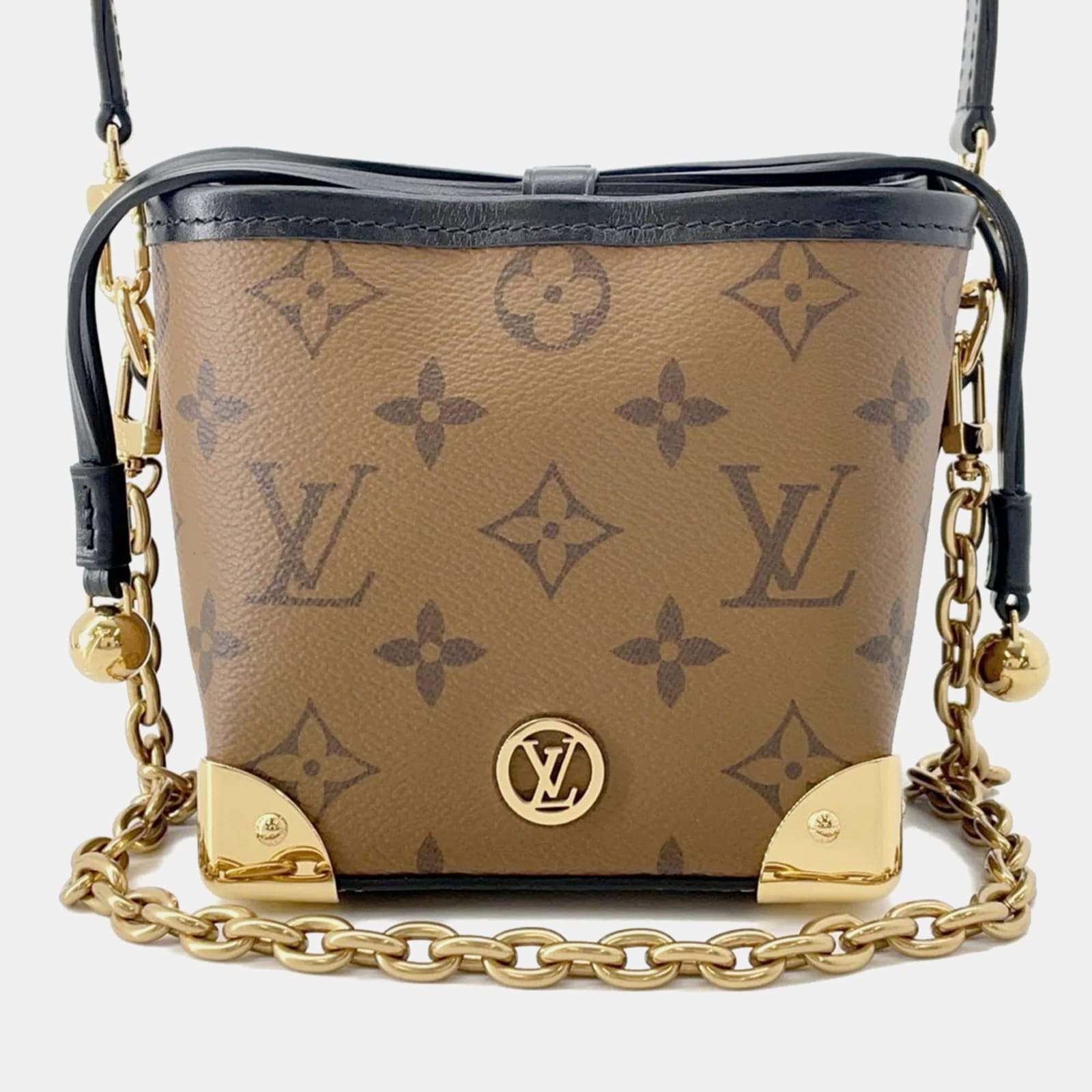 Pre Owned Louis Vuitton Noe Purse Lv Bag Charm Noir Monogram Reverse Canvas