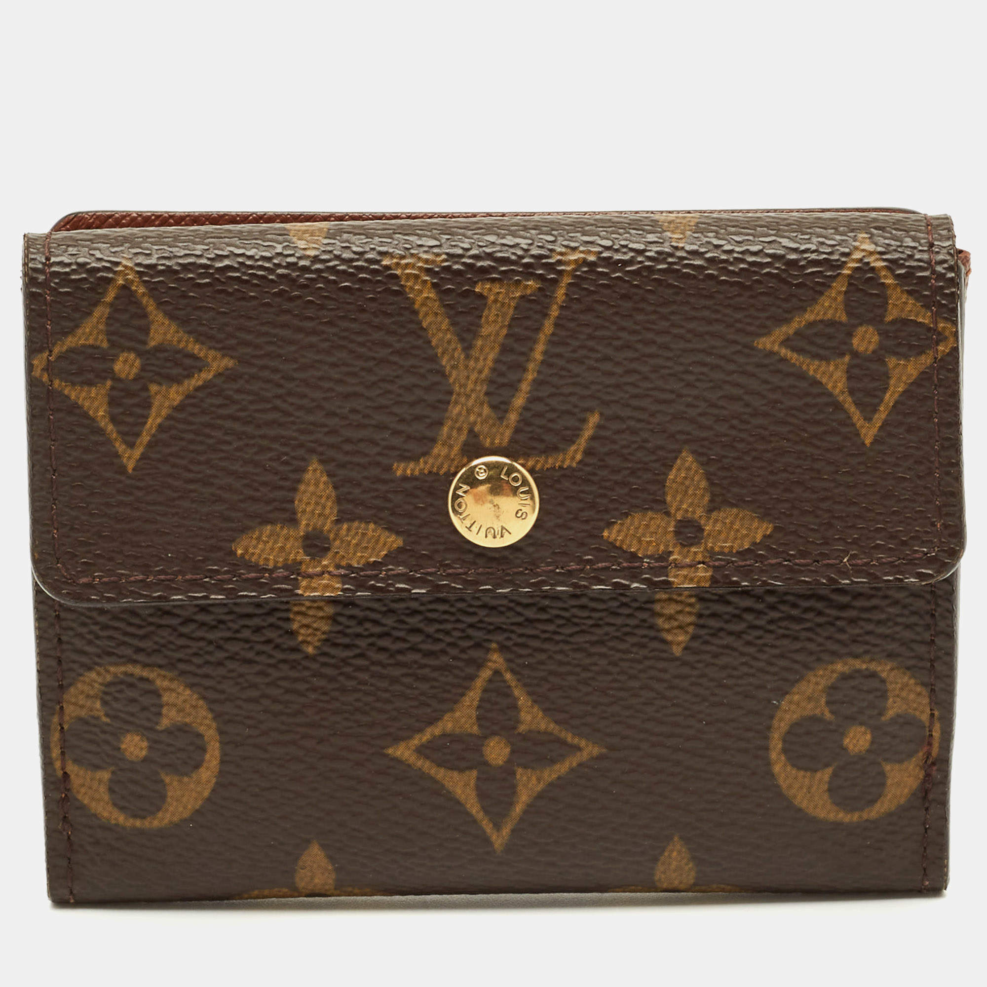 Pre Owned Louis Vuitton Monogram Canvas Flap Card Holder
