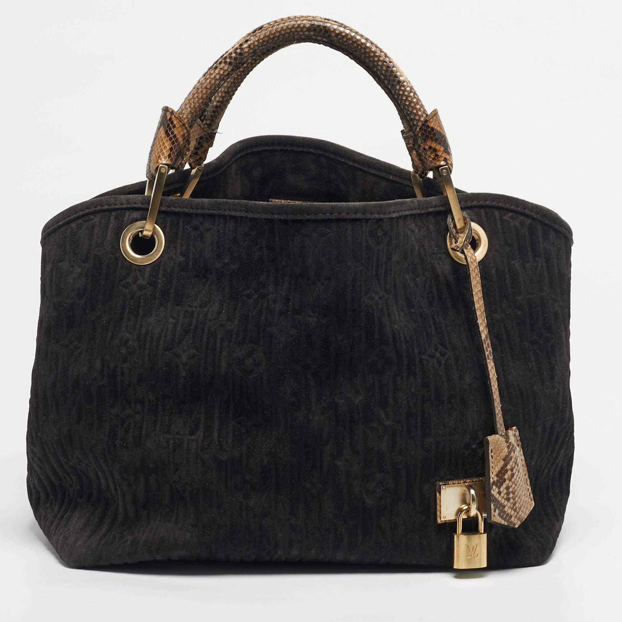 مملوكة مسبقًا Louis Vuitton Whisper PM Black Monogram Kohl Suede Bag