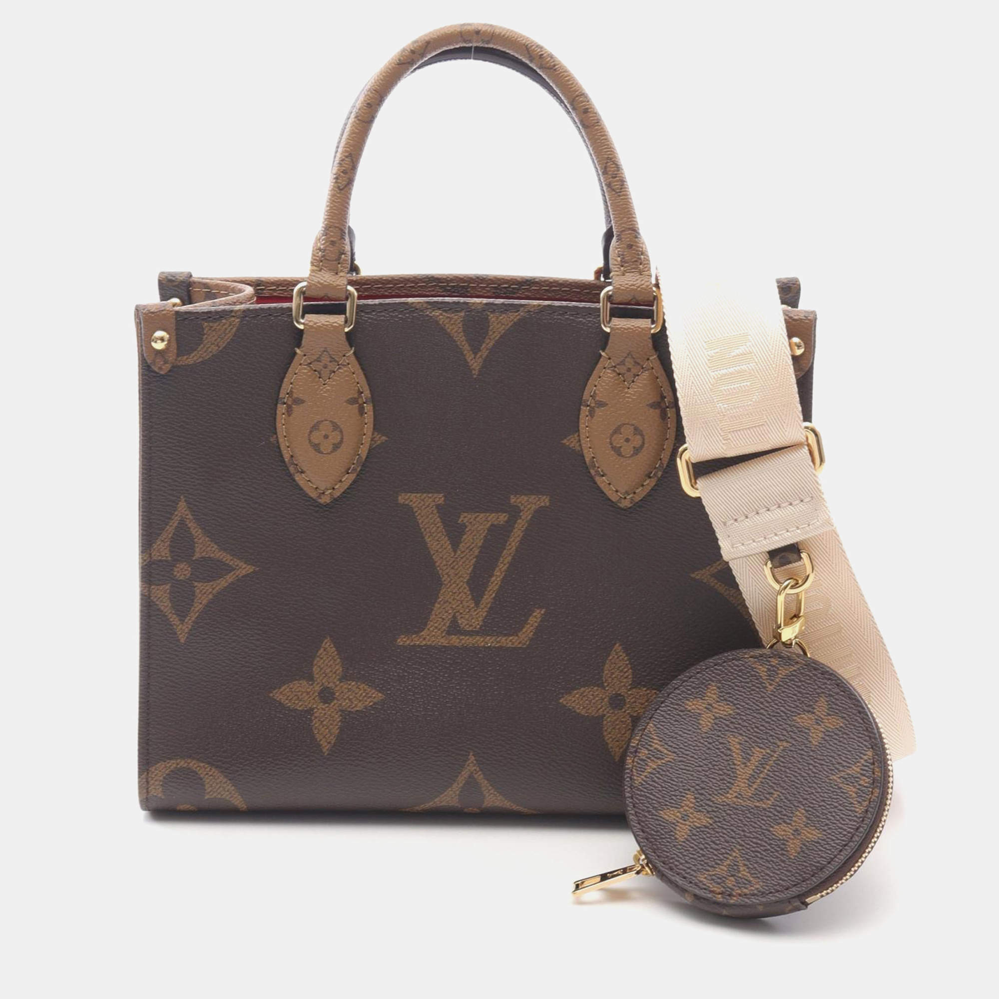 Pre Owned Louis Vuitton OnTheGo PM Reverse Monogram Giant Canvas Tote Bag