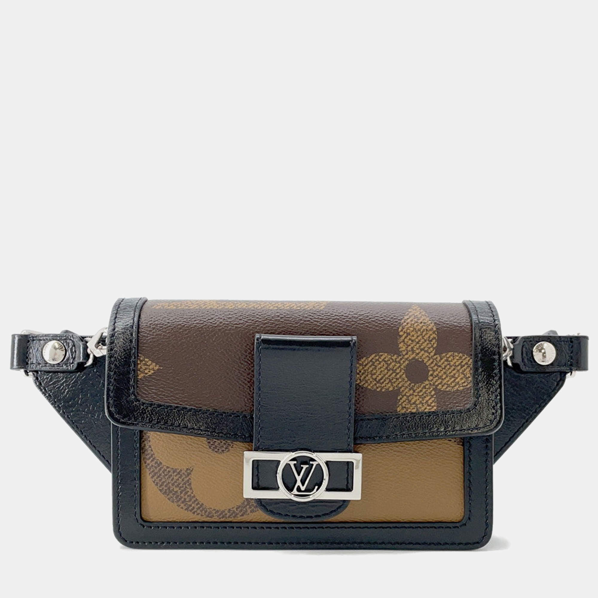 Pre Owned Louis Vuitton Bumbag Dauphine Noir Monogram Giant Monogram Giant Reverse
