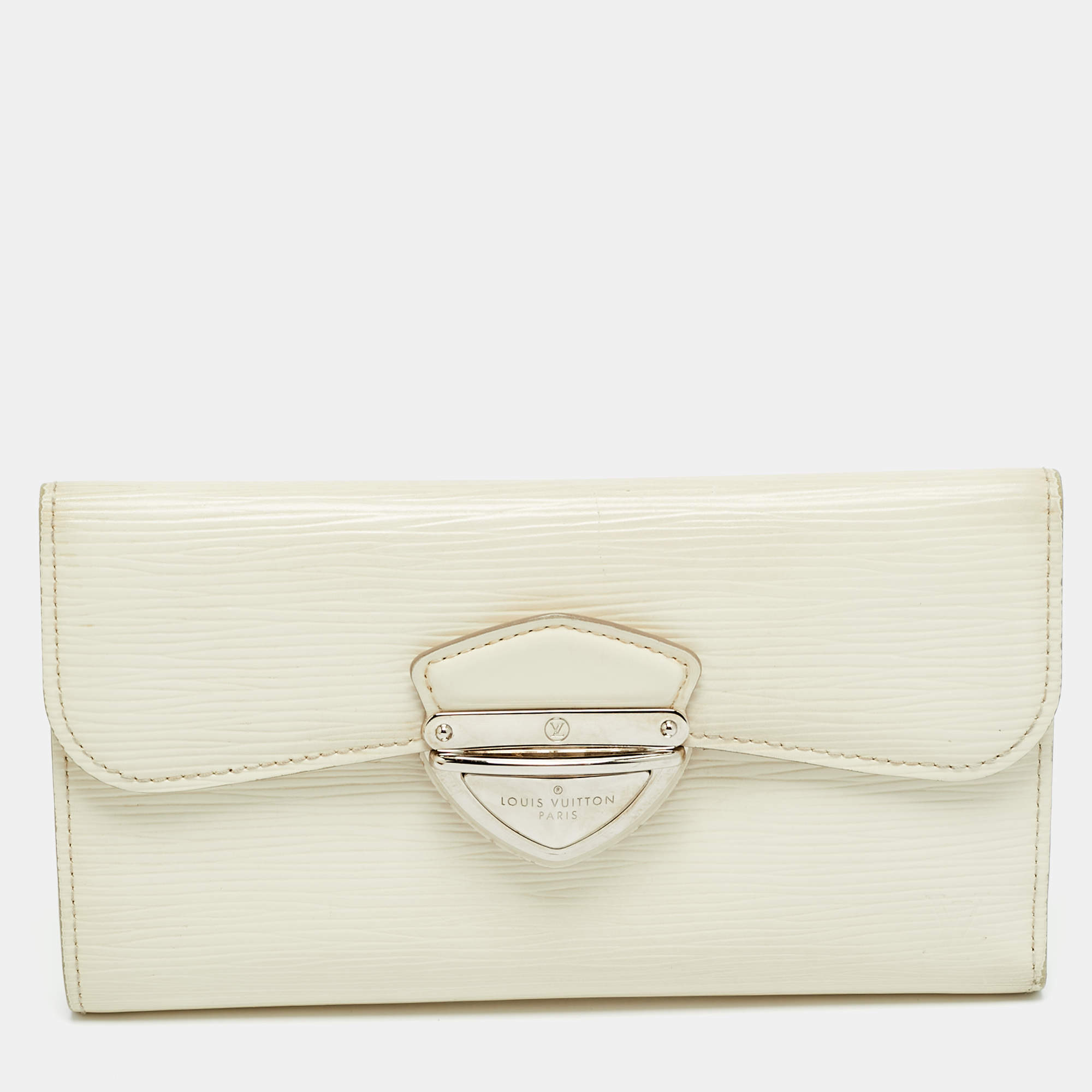 Pre Owned محفظة لووي فيتون أوجيني أبيض إيبي جلدية