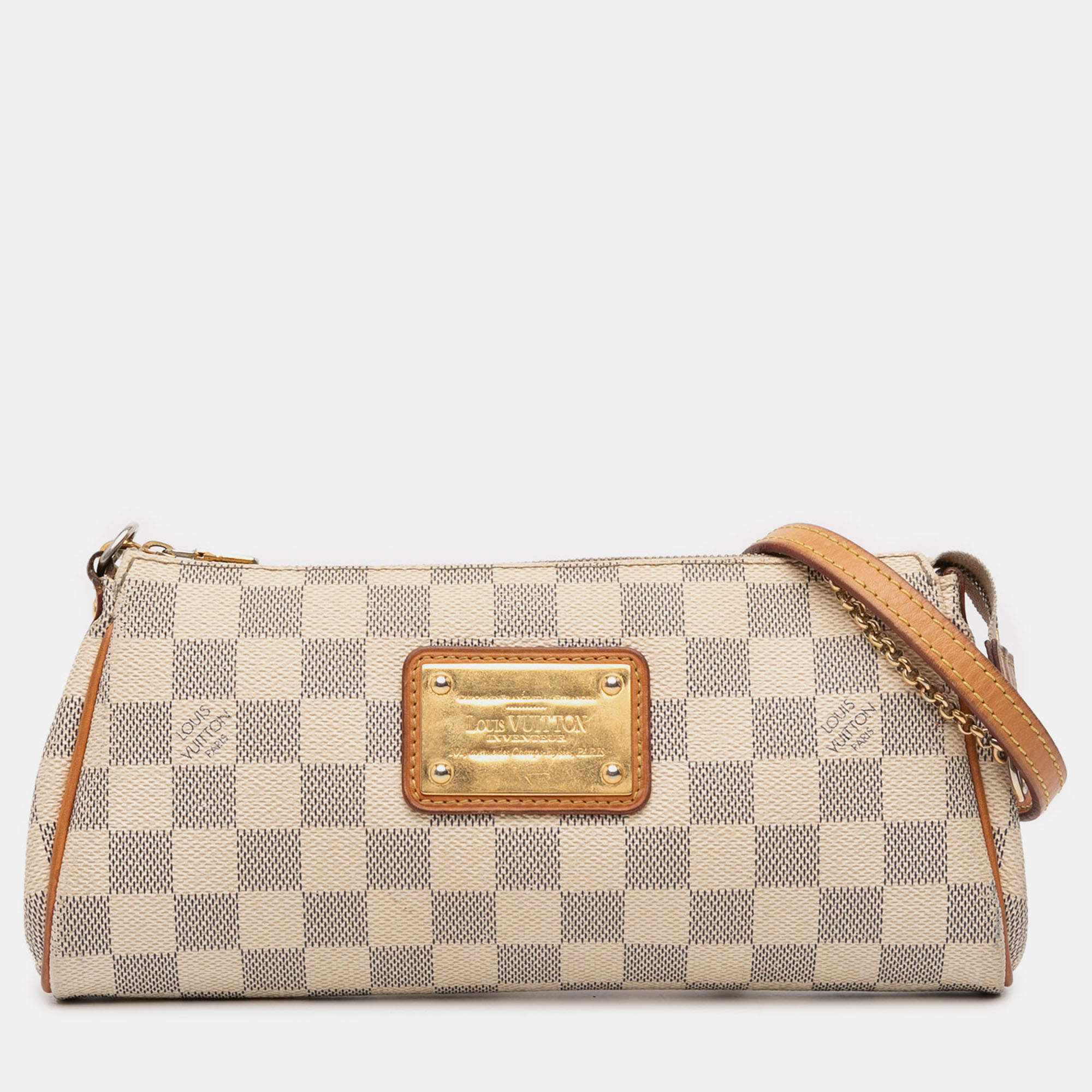 Pre Owned Louis Vuitton White Damier Azur Eva