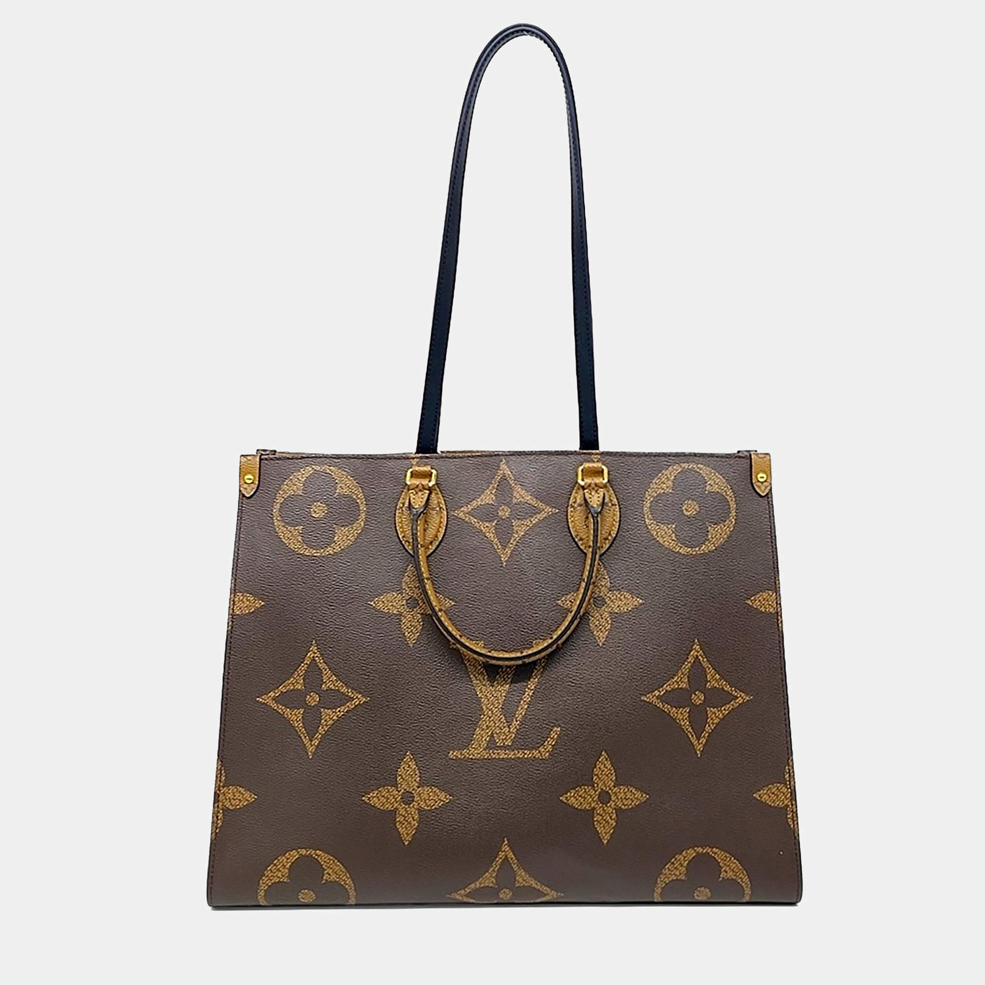 Pre Owned Louis Vuitton Brown Coated Canvas Monogram On the Go GM