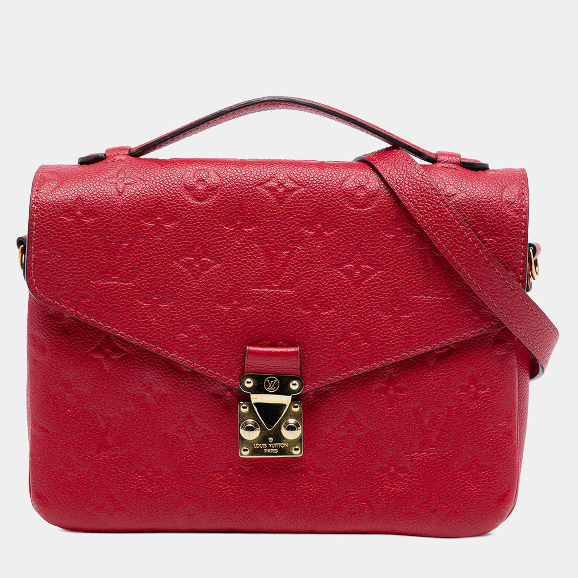 مملوكة مسبقًا Louis Vuitton Red Monogram Empreinte Pochette Metis