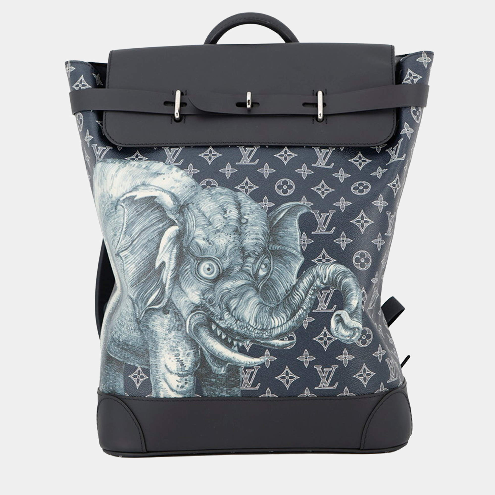 مملوكة مسبقًا Louis Vuitton Monogram Savannah Steamer Backpack Navy