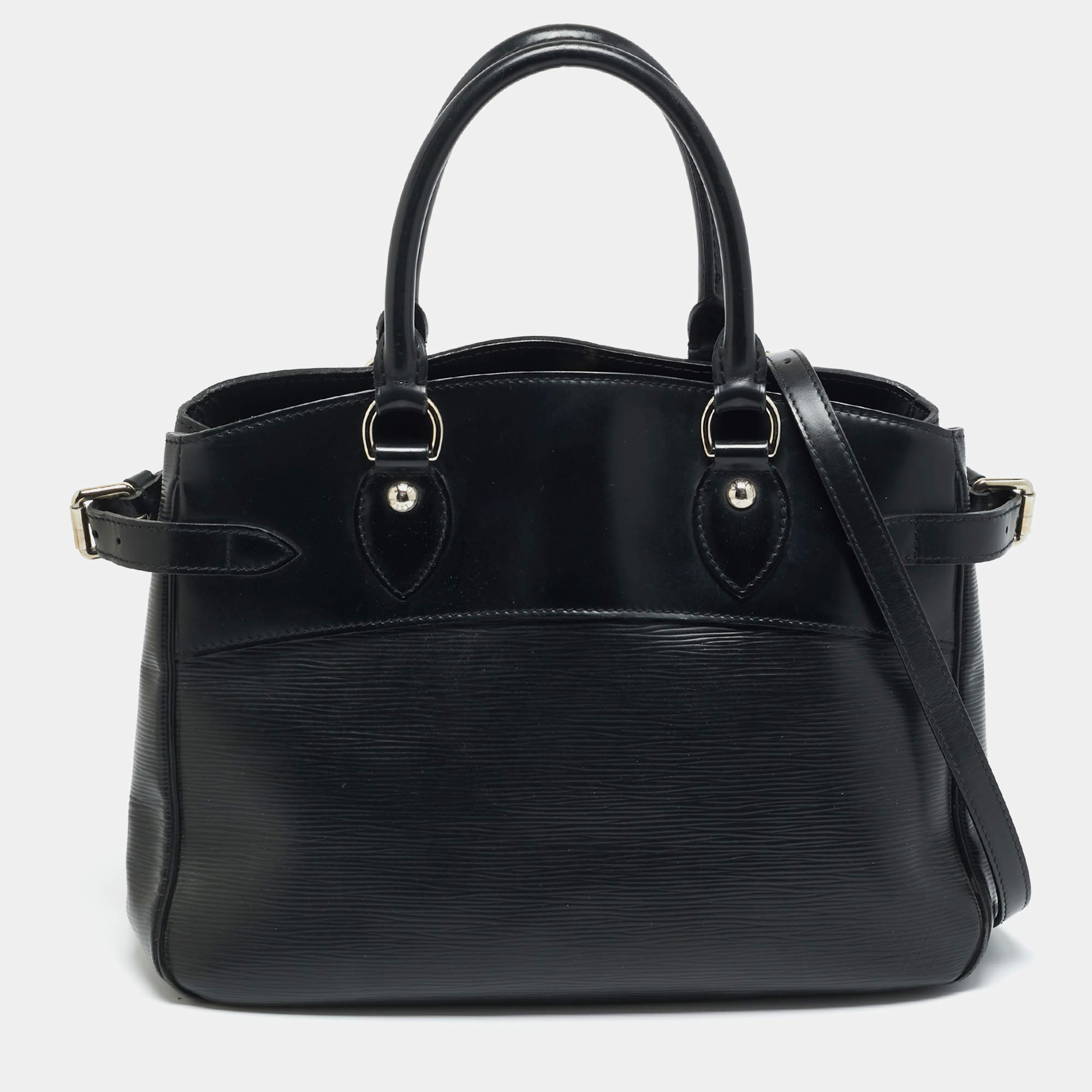 Pre Owned حقيبة لويس فيتون باسي PM جلد إيبي أسود