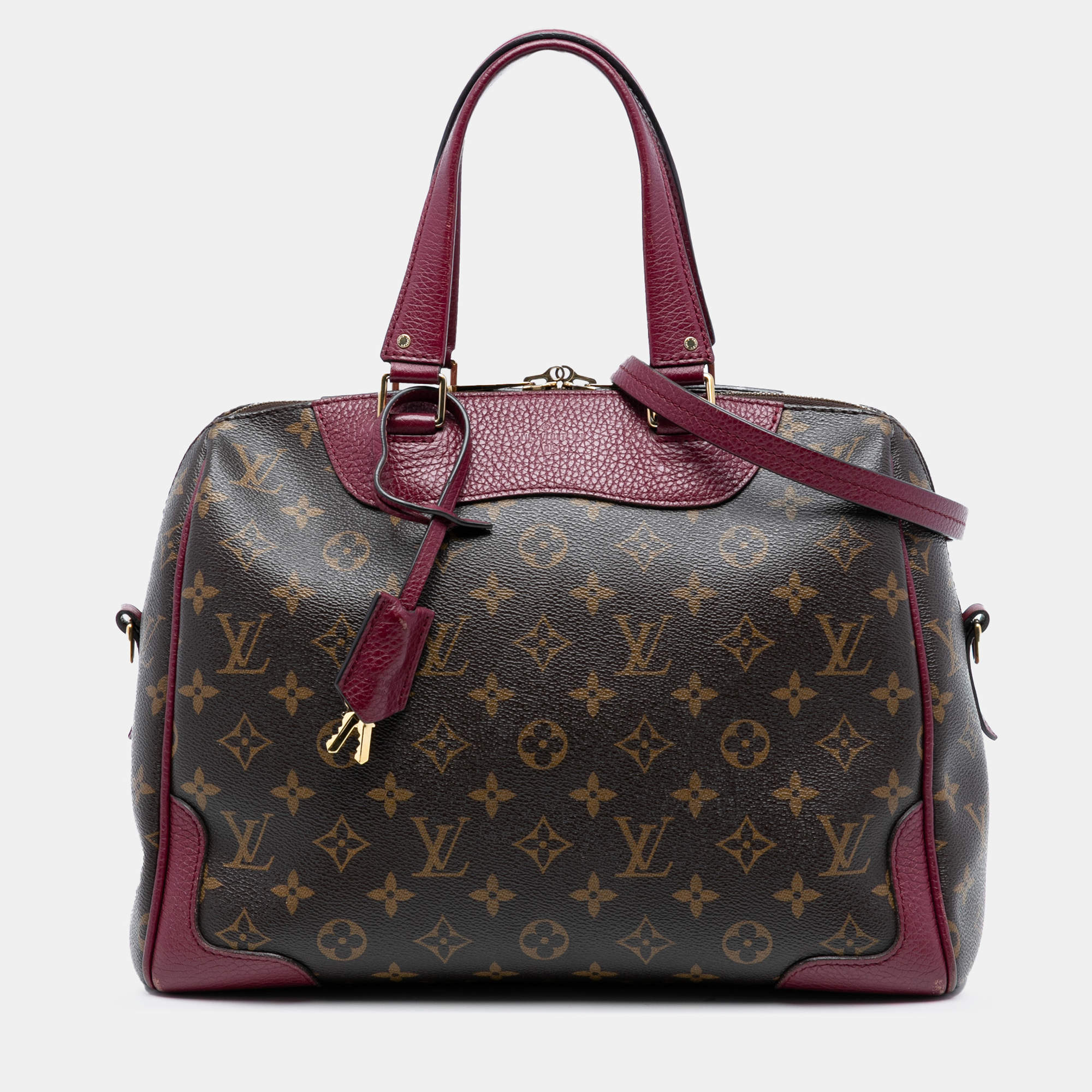 Pre Owned حقيبة لوي فيتون مونوغرام بني أحمر ريتيرو